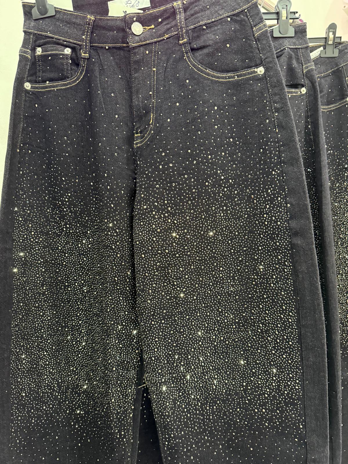 Jeans Stella- denim premium con brillantini