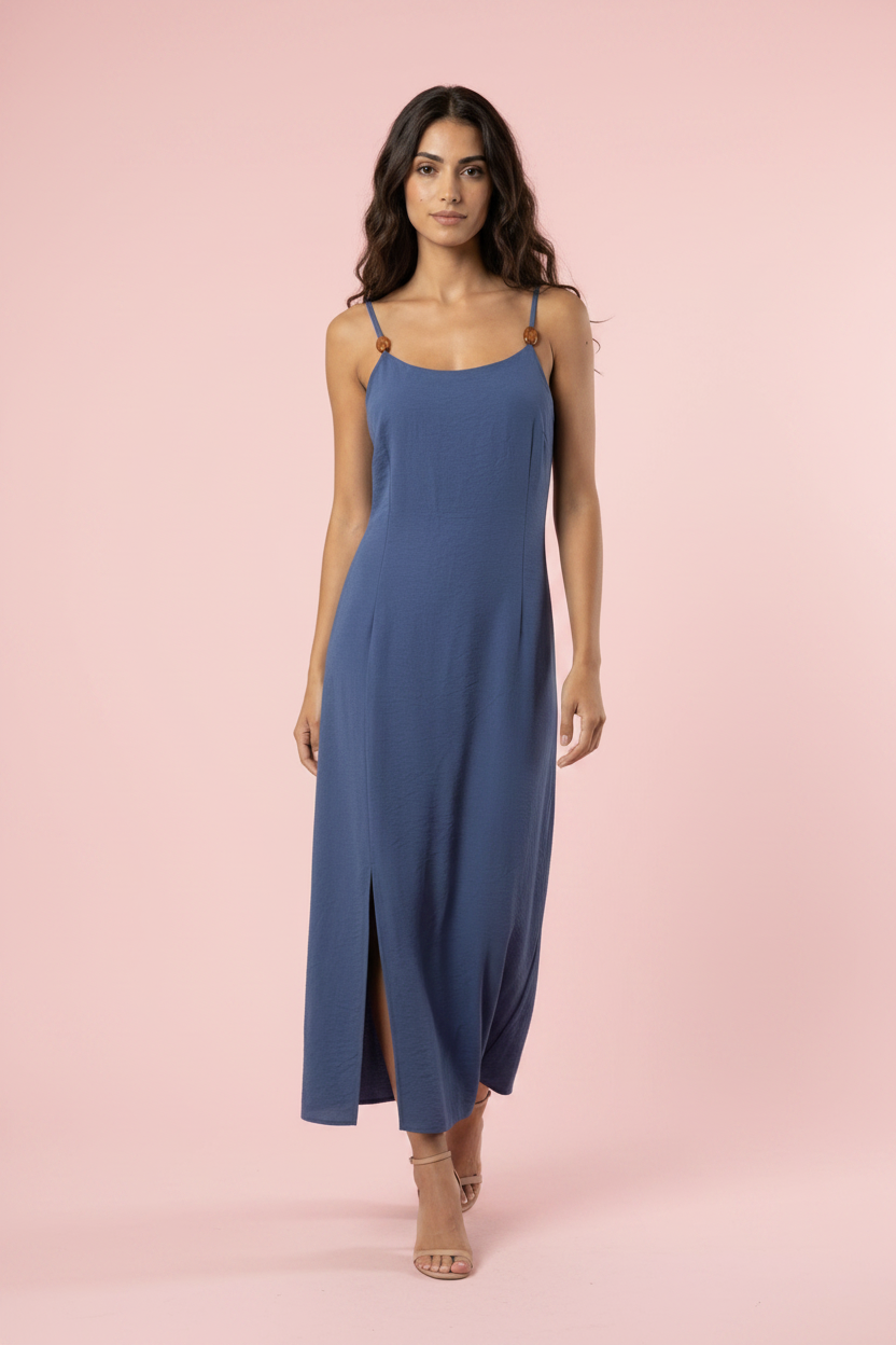 Abito Agata - Vestito a spalline con gioiello
