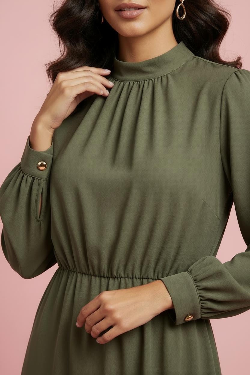 Vestito Lourdes – Abito Midi maniche lunghe