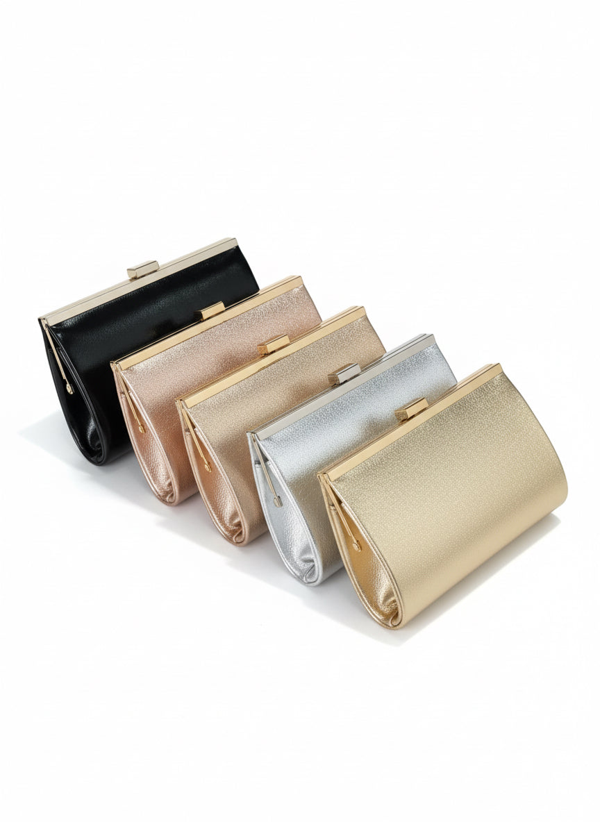 Clutch Aura - Pochette Elegante Metallizzata con Catena