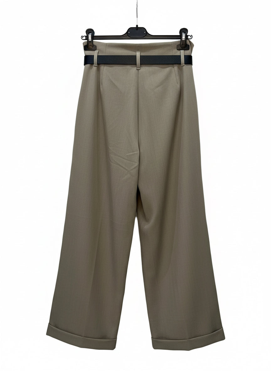 Pantalone Lina Donna con Cintura - Elegante Casual Chic Vita Alta