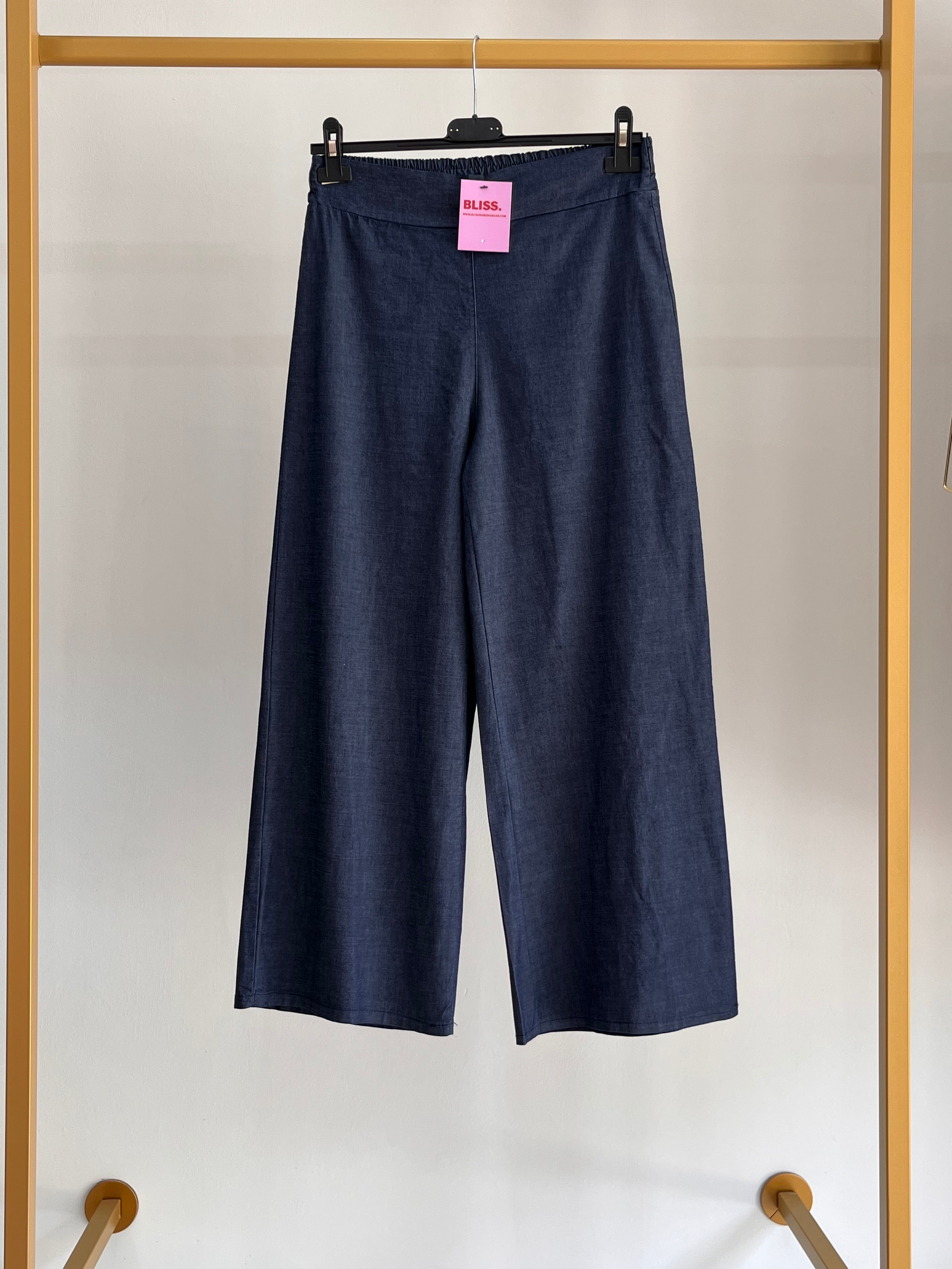 Jeans Silvia- Pantalone Palazzo Denim Leggero Donna – Jeans Morbido a Gamba Ampia