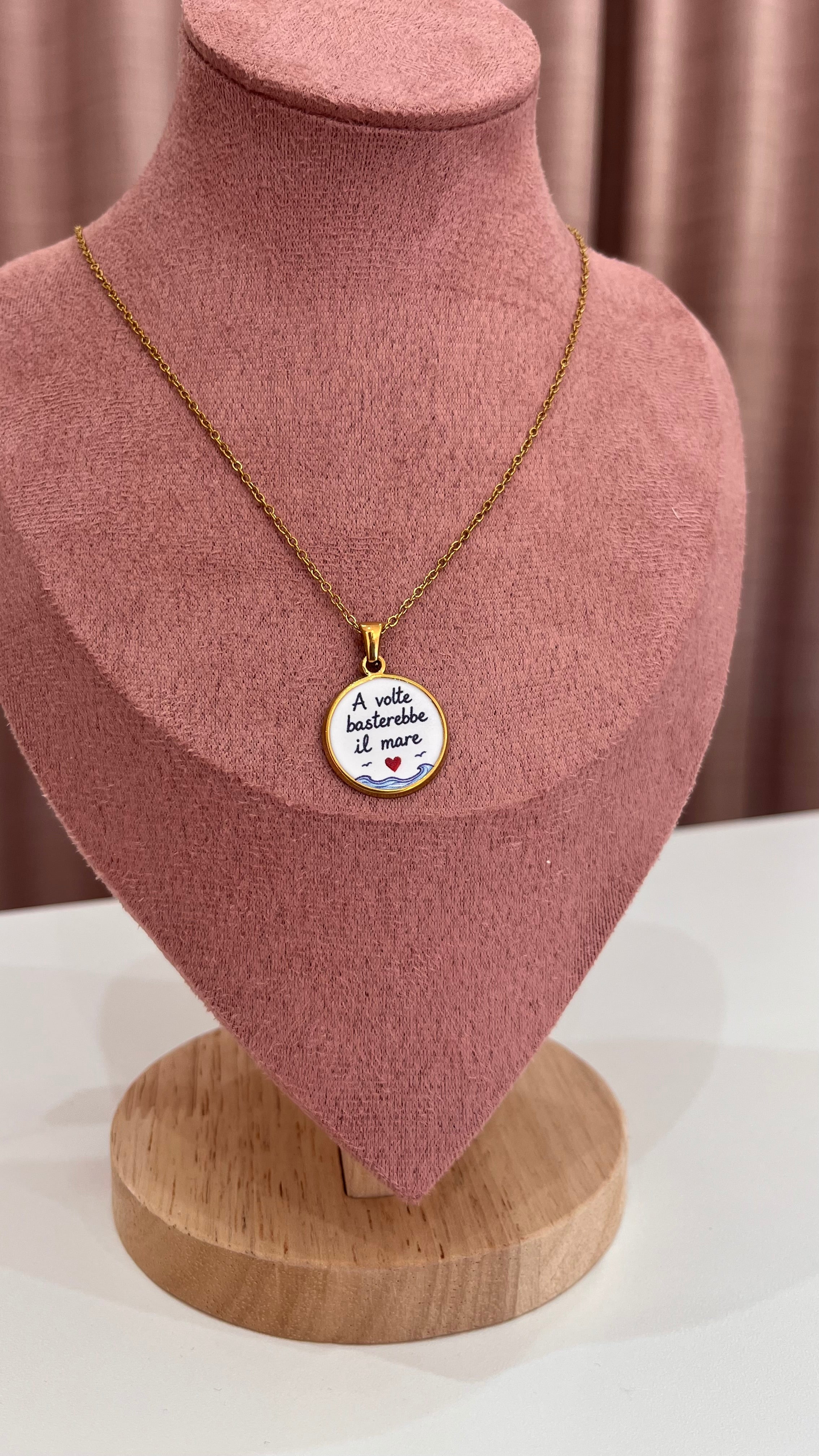 Collana con Ciondolo e Scritta Ispirazionale
