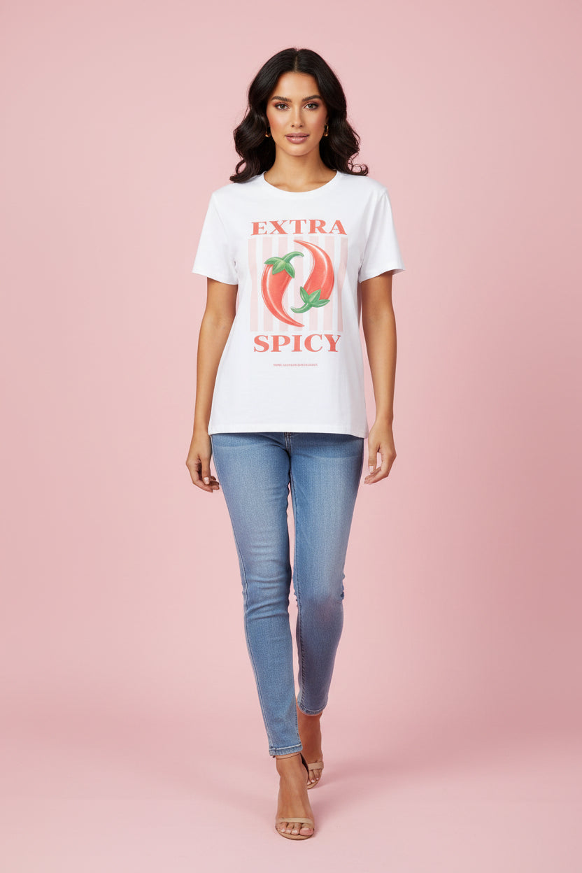 T-shirt Donna con Scritta Simpatica - Taglia Unica S-L