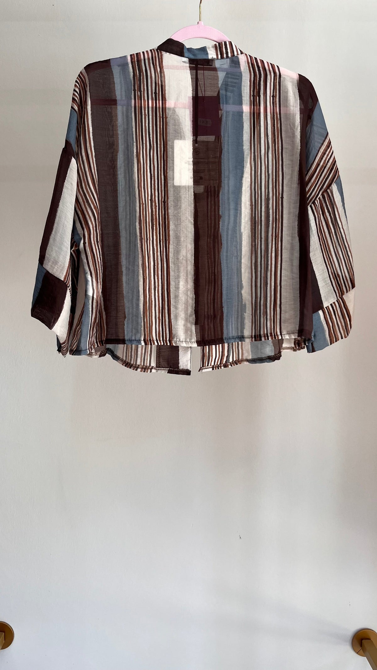 Camicia Hanna – Camicia Kimono a Righe con Alamari