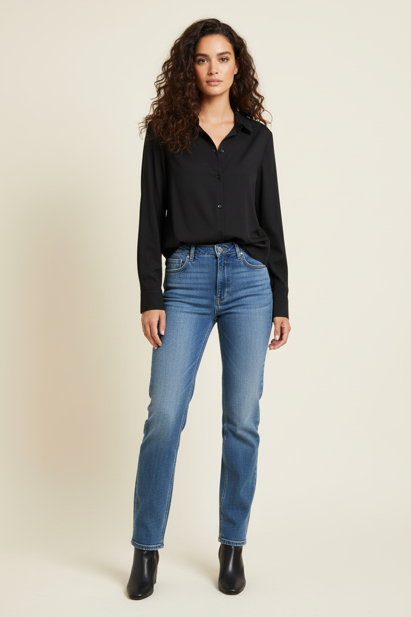 Camicia Martina - Camicia elegante fresca vestibilità regolare | Taglia Unica fino alla L