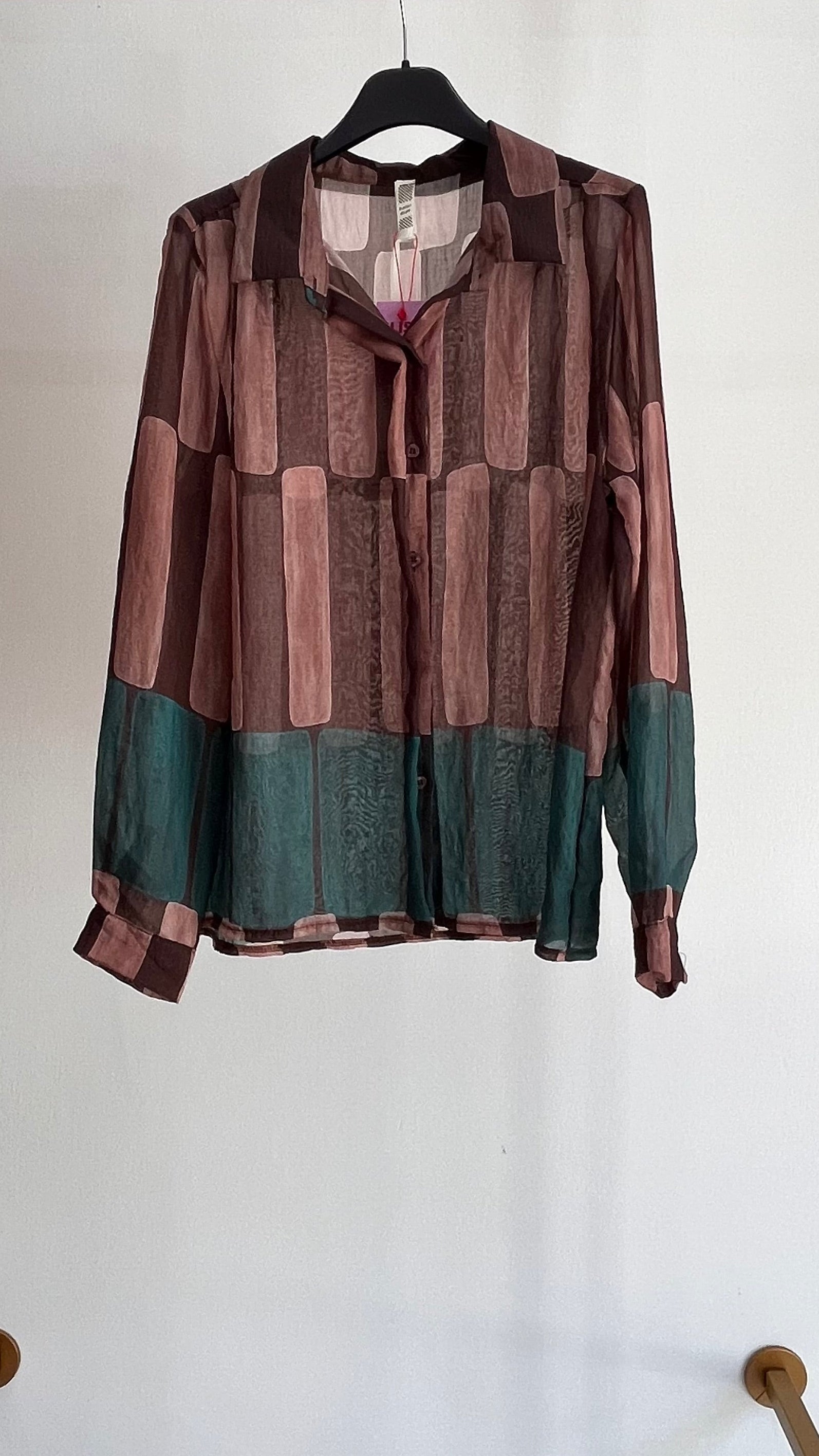 Camicia Giovanna – Camicia in Chiffon con Stampa Geometrica