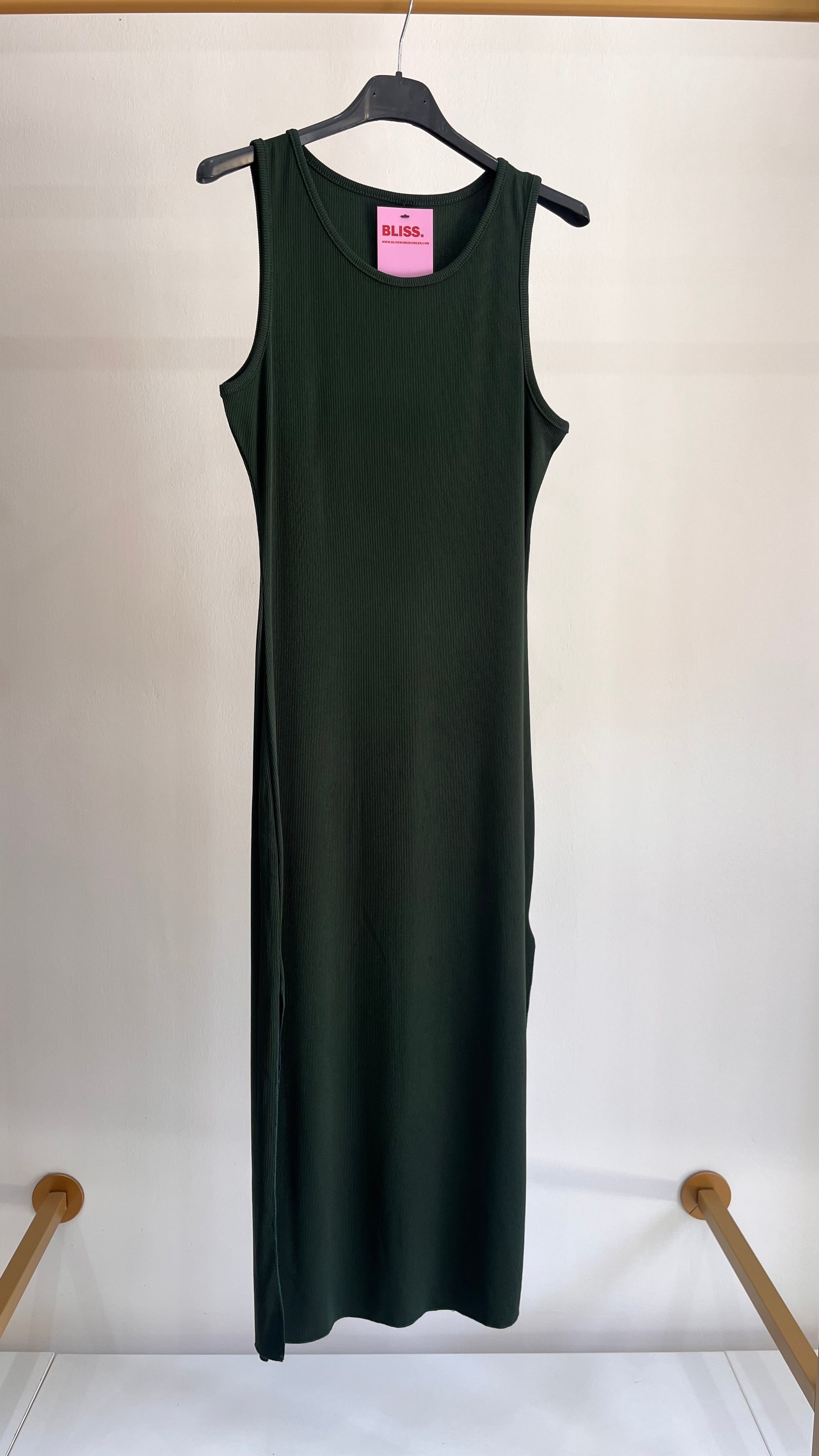 Vestito Alice — Abito Canottiera Lungo con Spacco Laterale