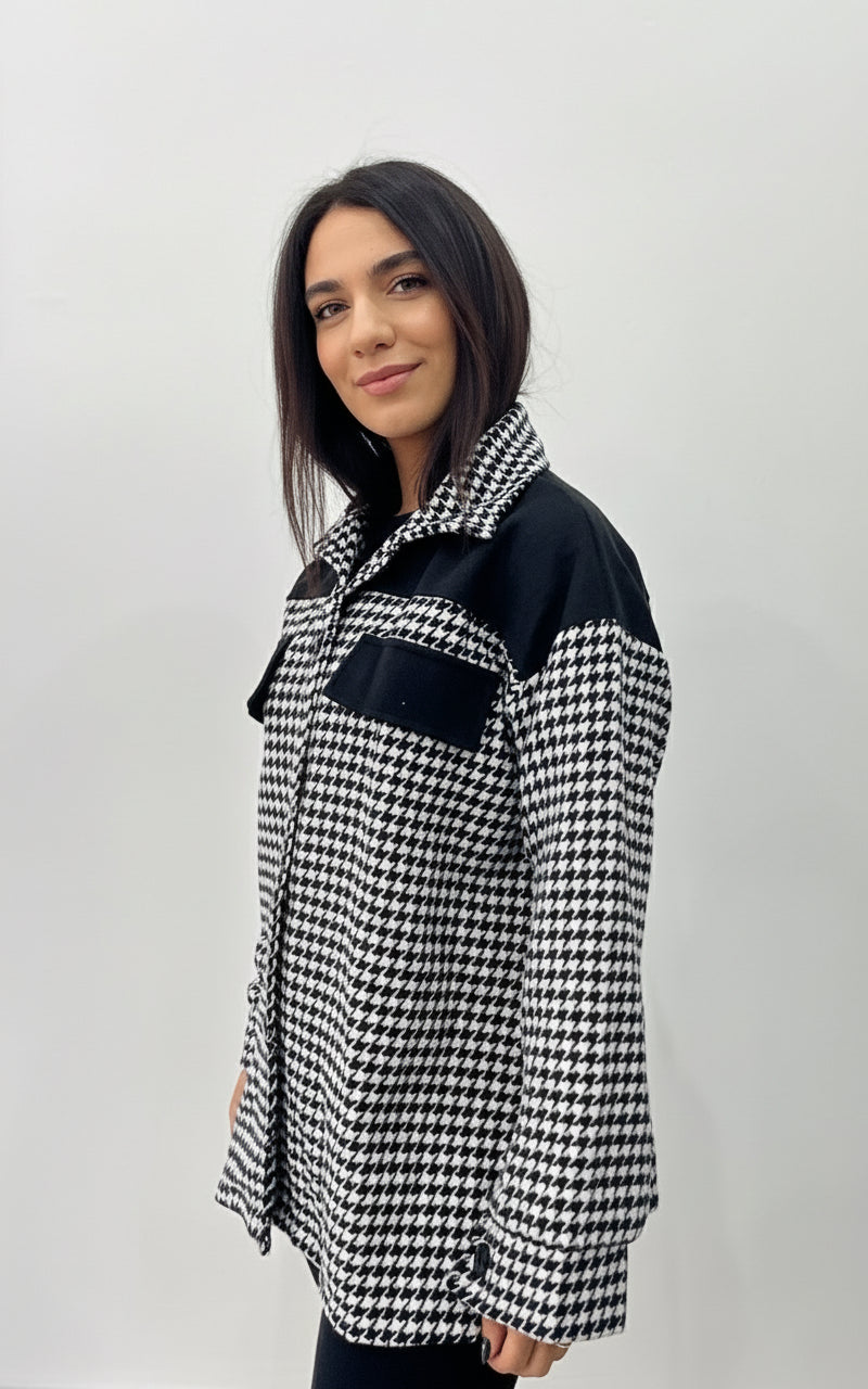 Camicione Paula Pied de Poule - Camicia Oversize Donna