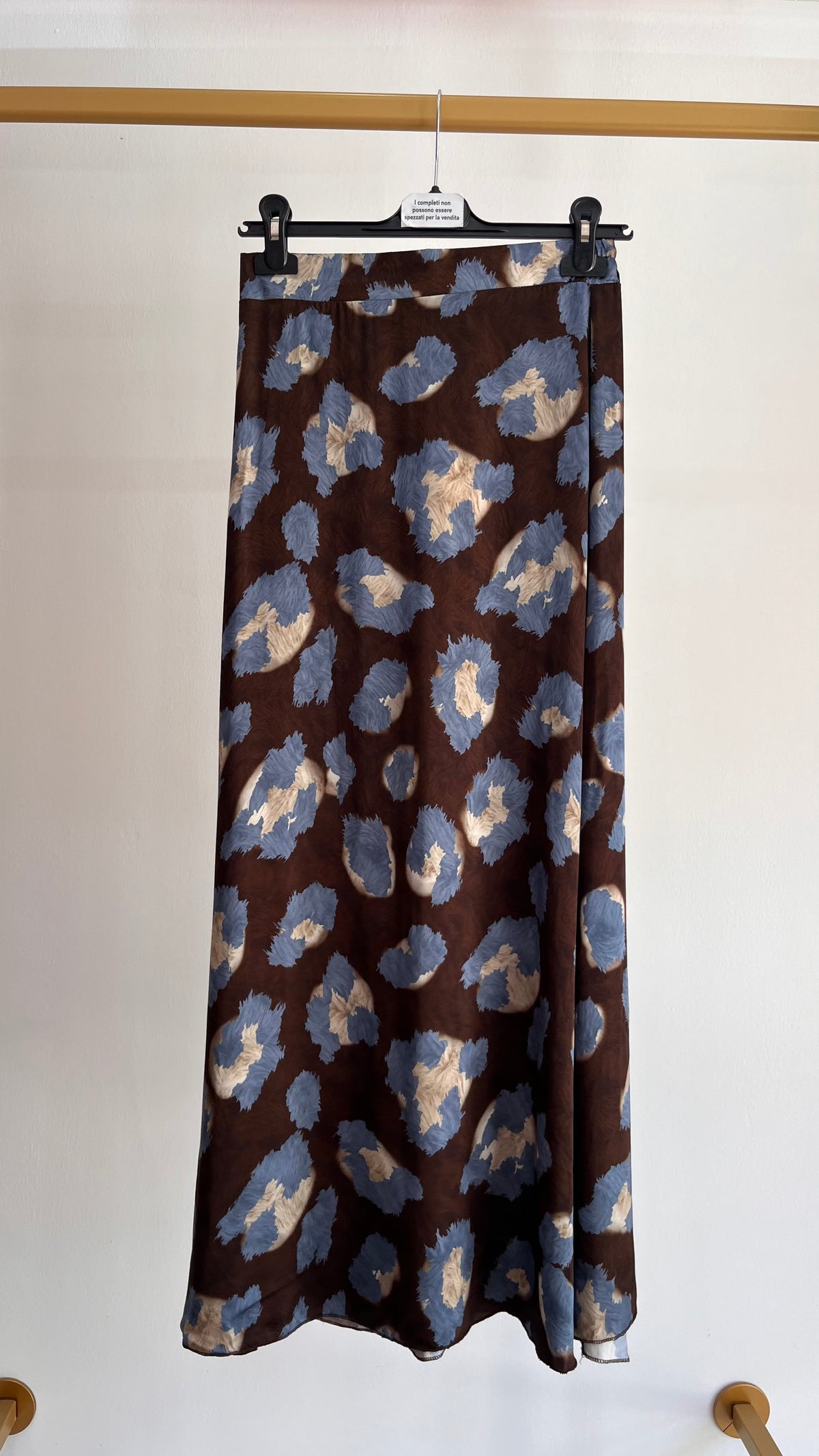 Coordinato Fedora – Top e Gonna Midi in Raso Stampa Animalier
