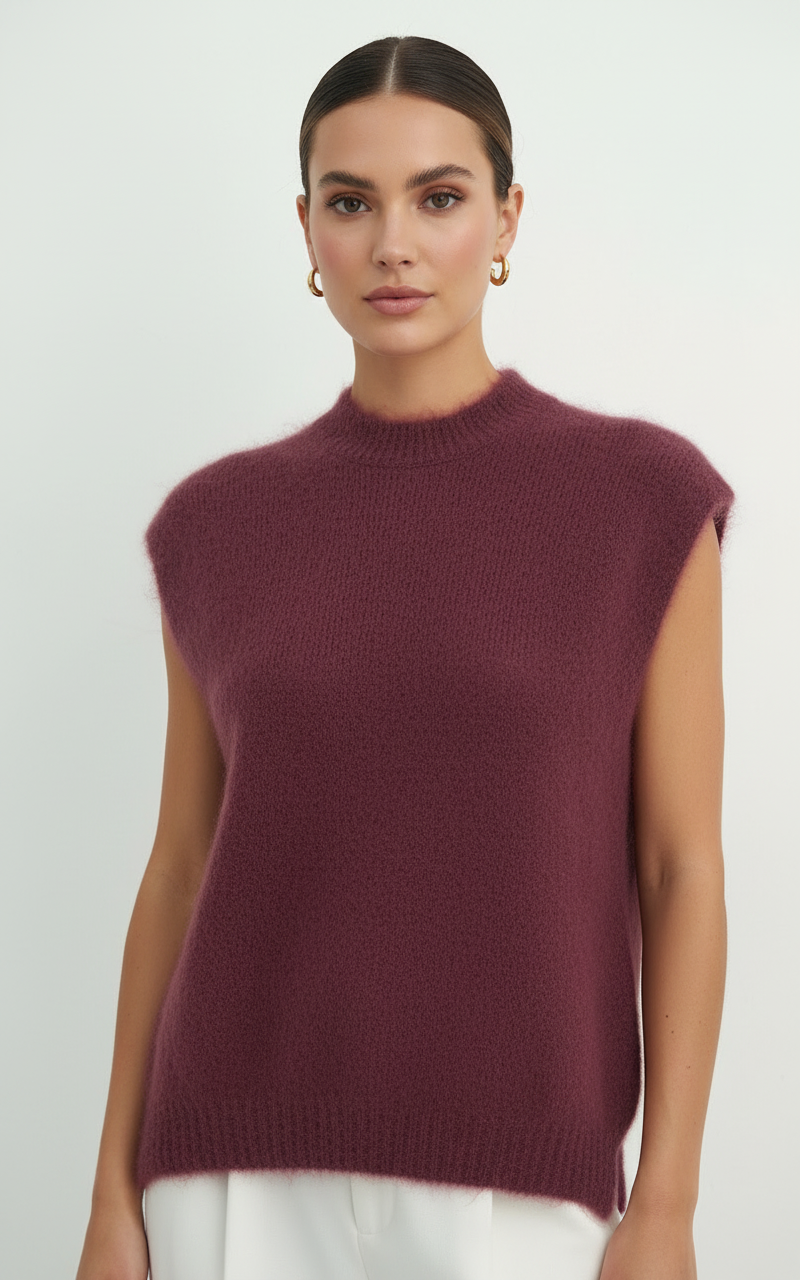 Gilet Priscilla Kid Mohair - Gilet Morbido Elegante Donna