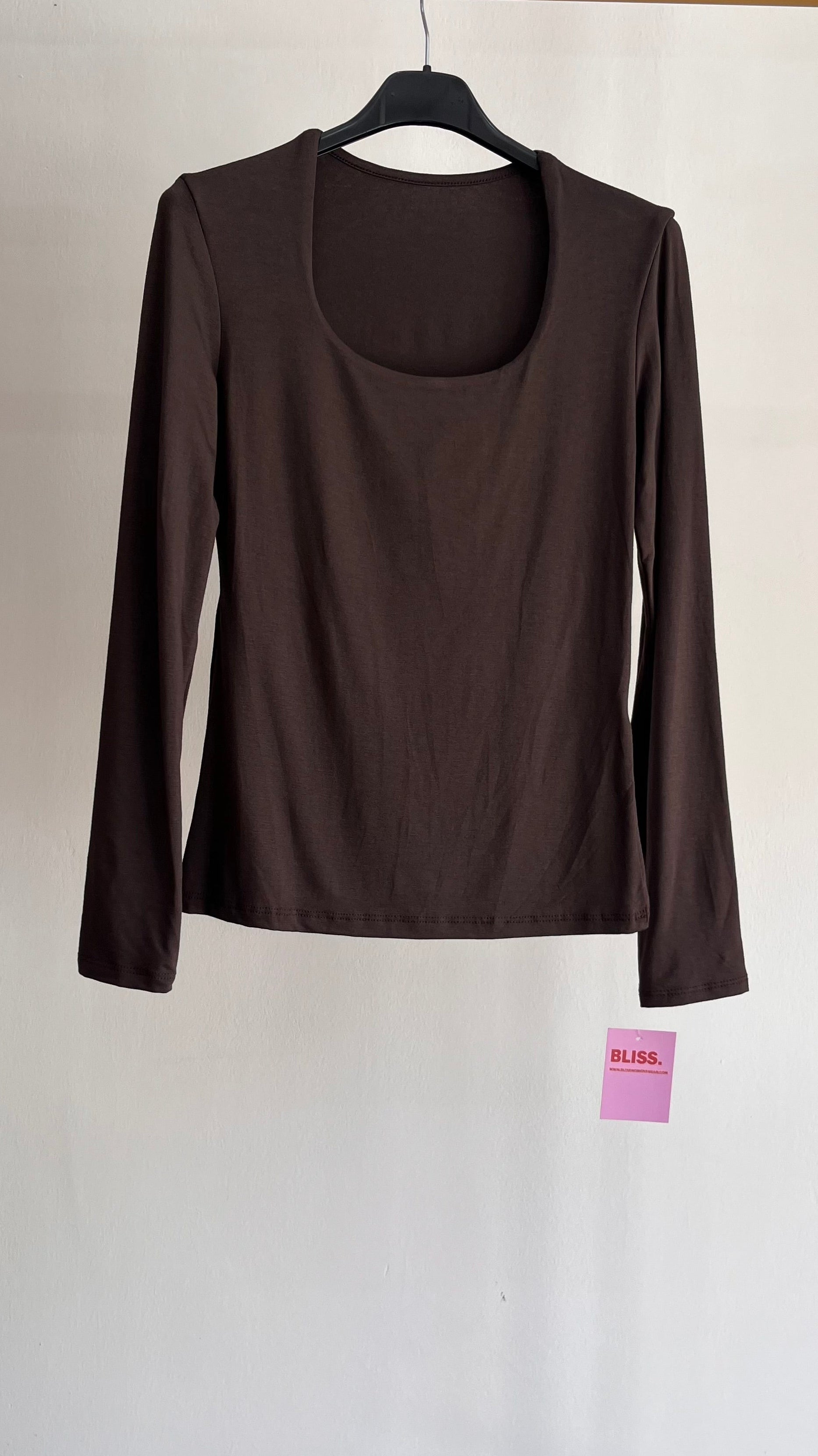 Maglia Laura – Top a Manica Lunga con Scollo Squadrato