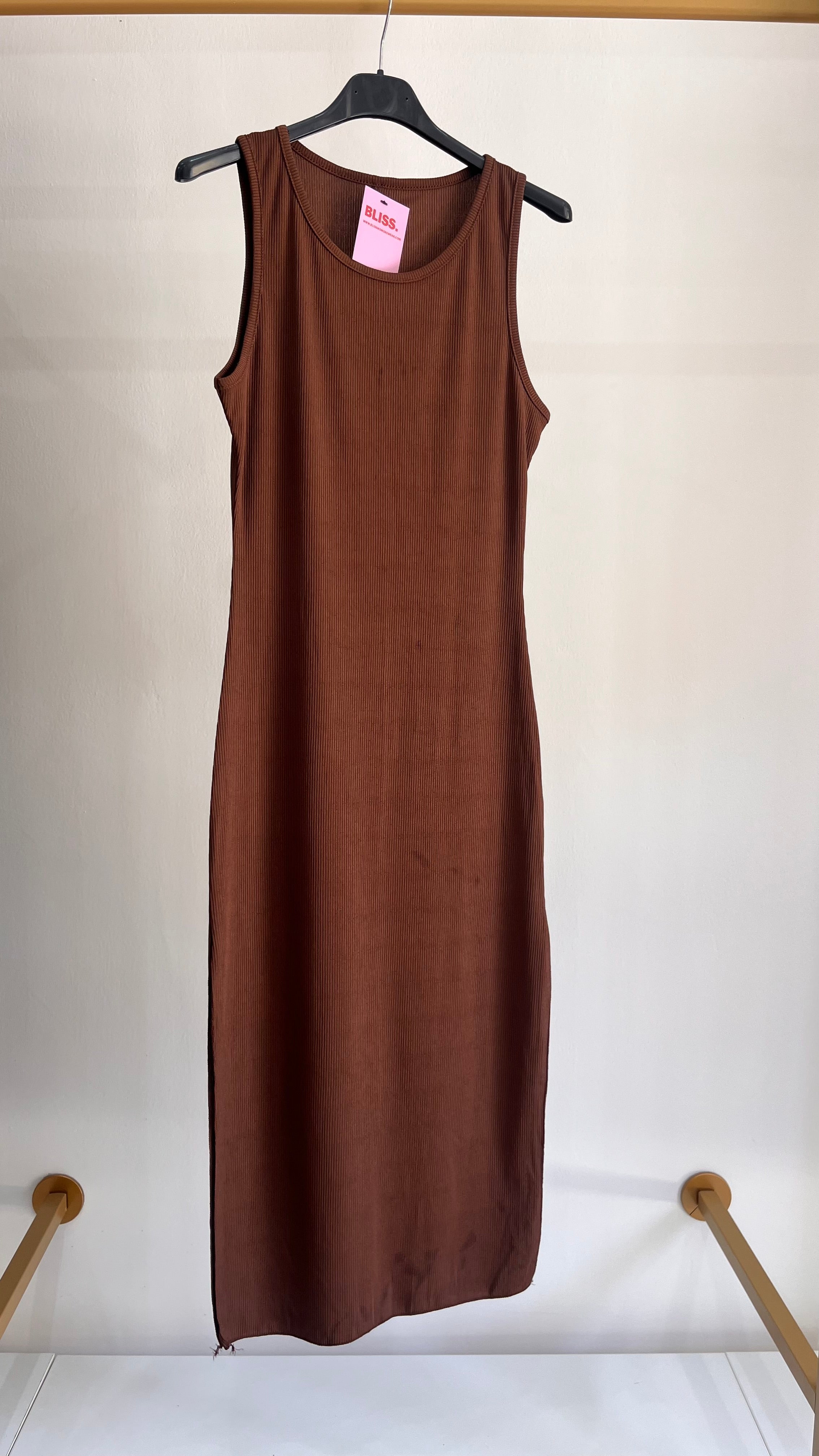 Vestito Alice — Abito Canottiera Lungo con Spacco Laterale