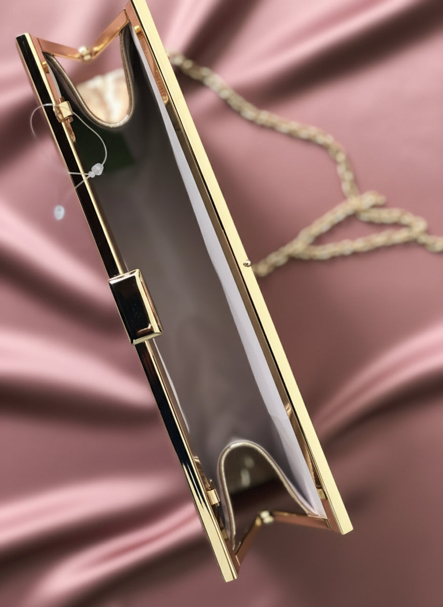 Clutch Aura - Pochette Elegante Metallizzata con Catena