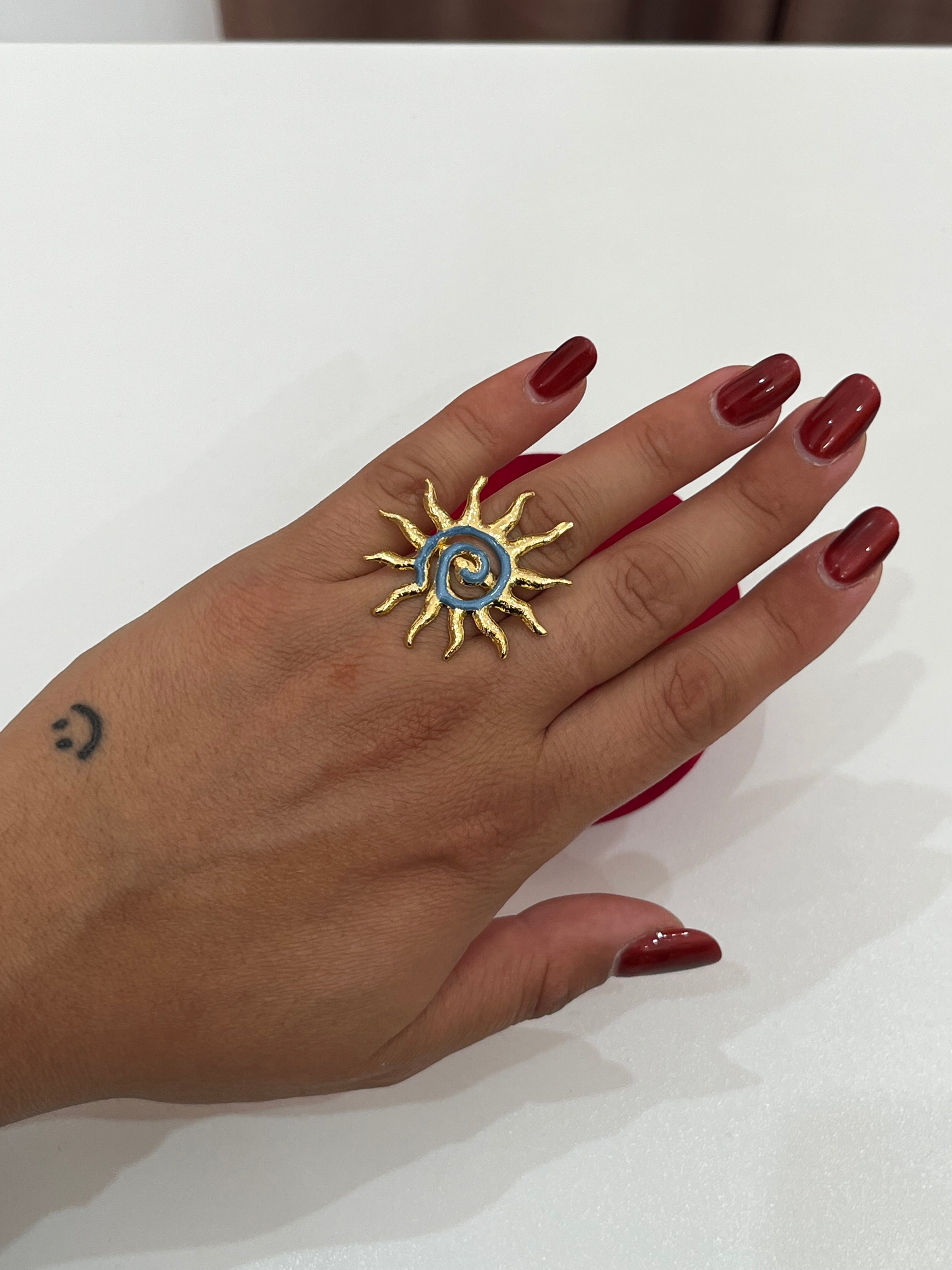 Anello Soledad – Anello Donna con Pietra Blu Elegante