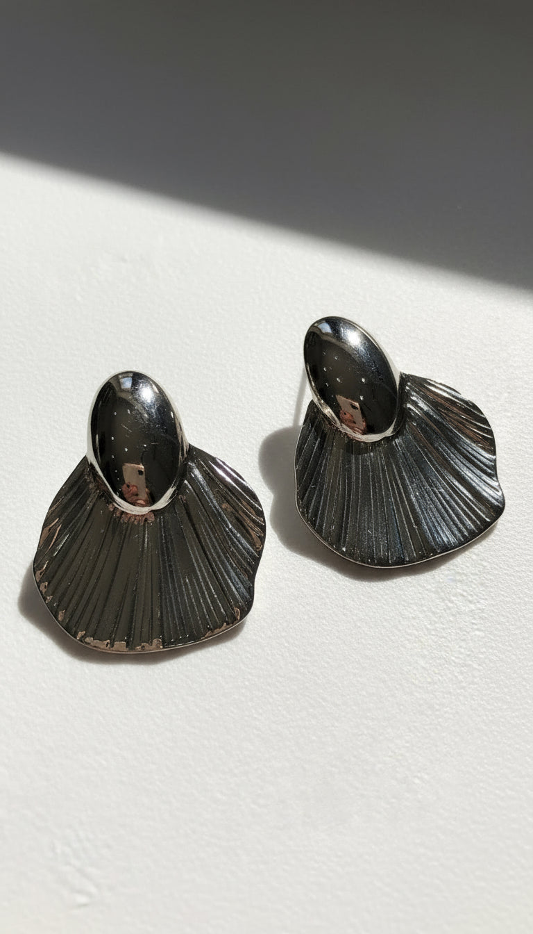 Orecchini Gleam Shell in acciaio