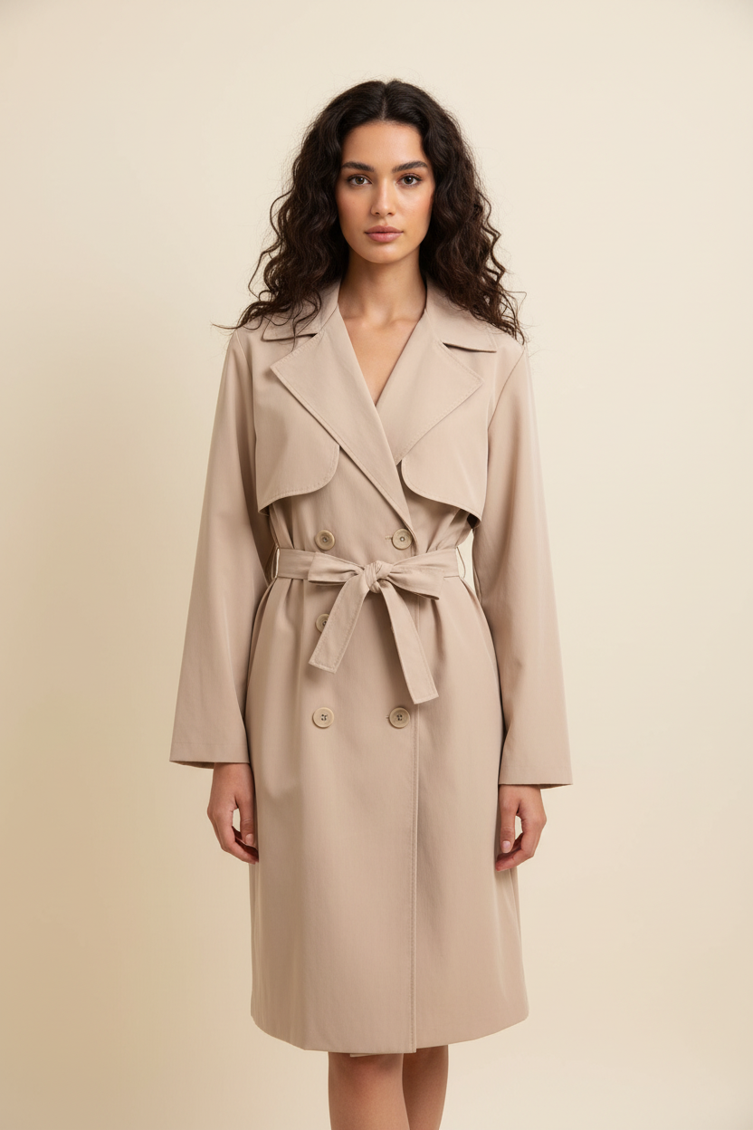 Trench Pina - Trench Classico da Donna con Cintura