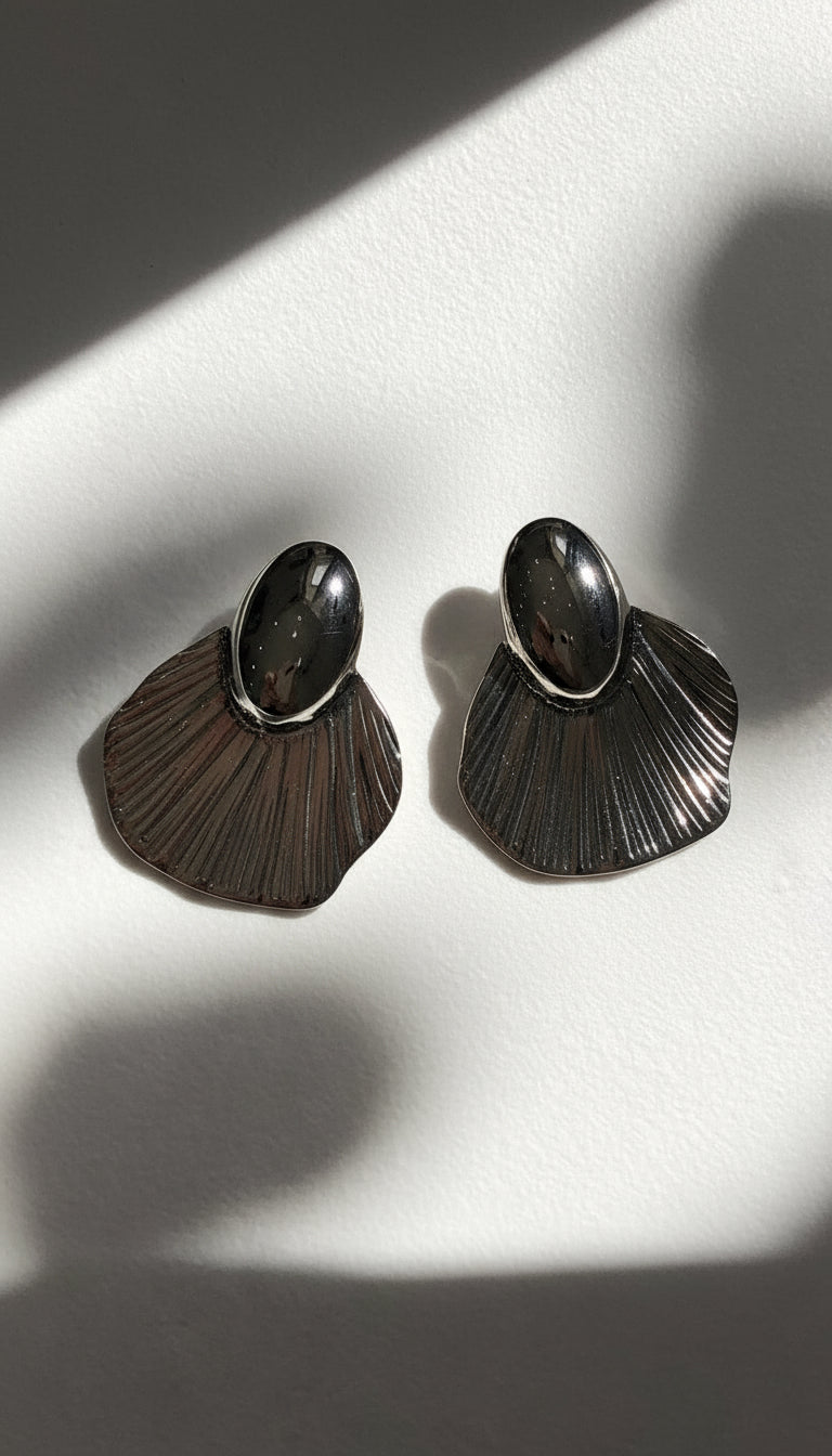 Orecchini Gleam Shell in acciaio