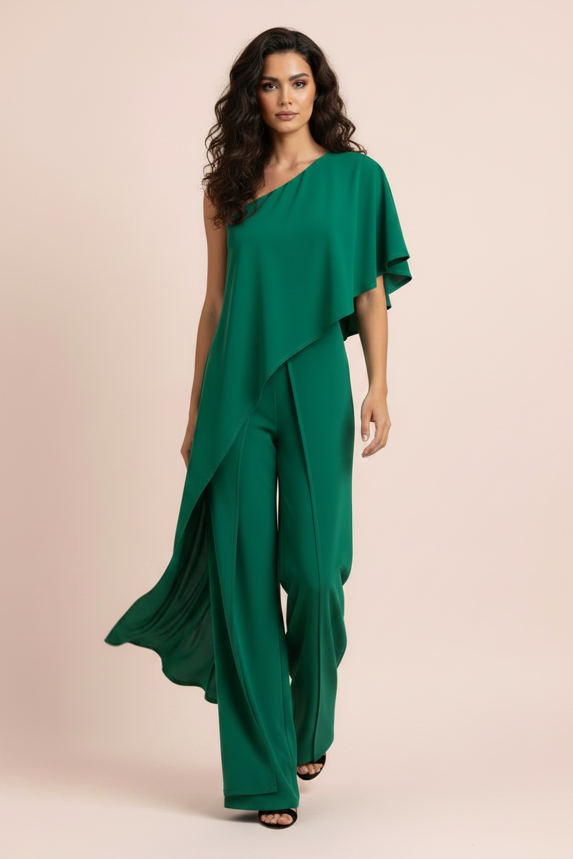 Tuta Esmeralda – Jumpsuit Donna Elegante Tinta Unita