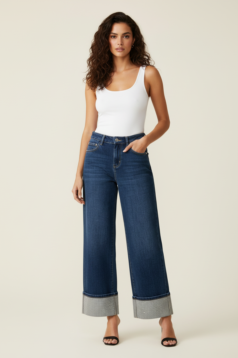 Jeans Praga - Denim dettaglio Brillantini