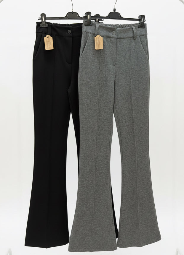 Pantalone Verona - Legging Elegante con Zampa Oxford