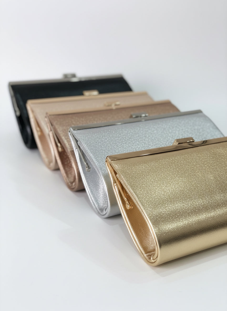 Clutch Aura - Pochette Elegante Metallizzata con Catena