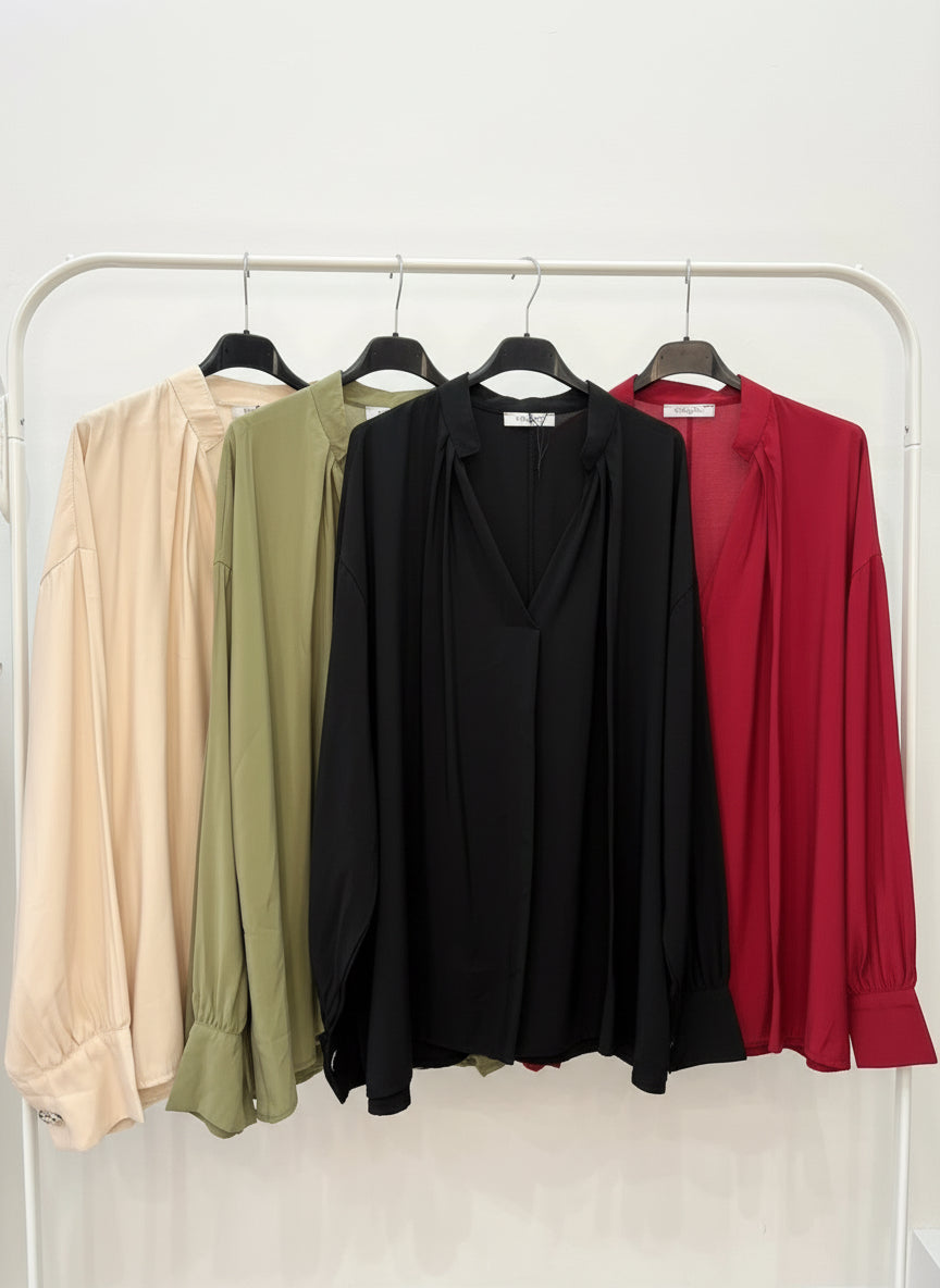 Blusa Chiara Elegante - Camicia Donna Curvy Premium