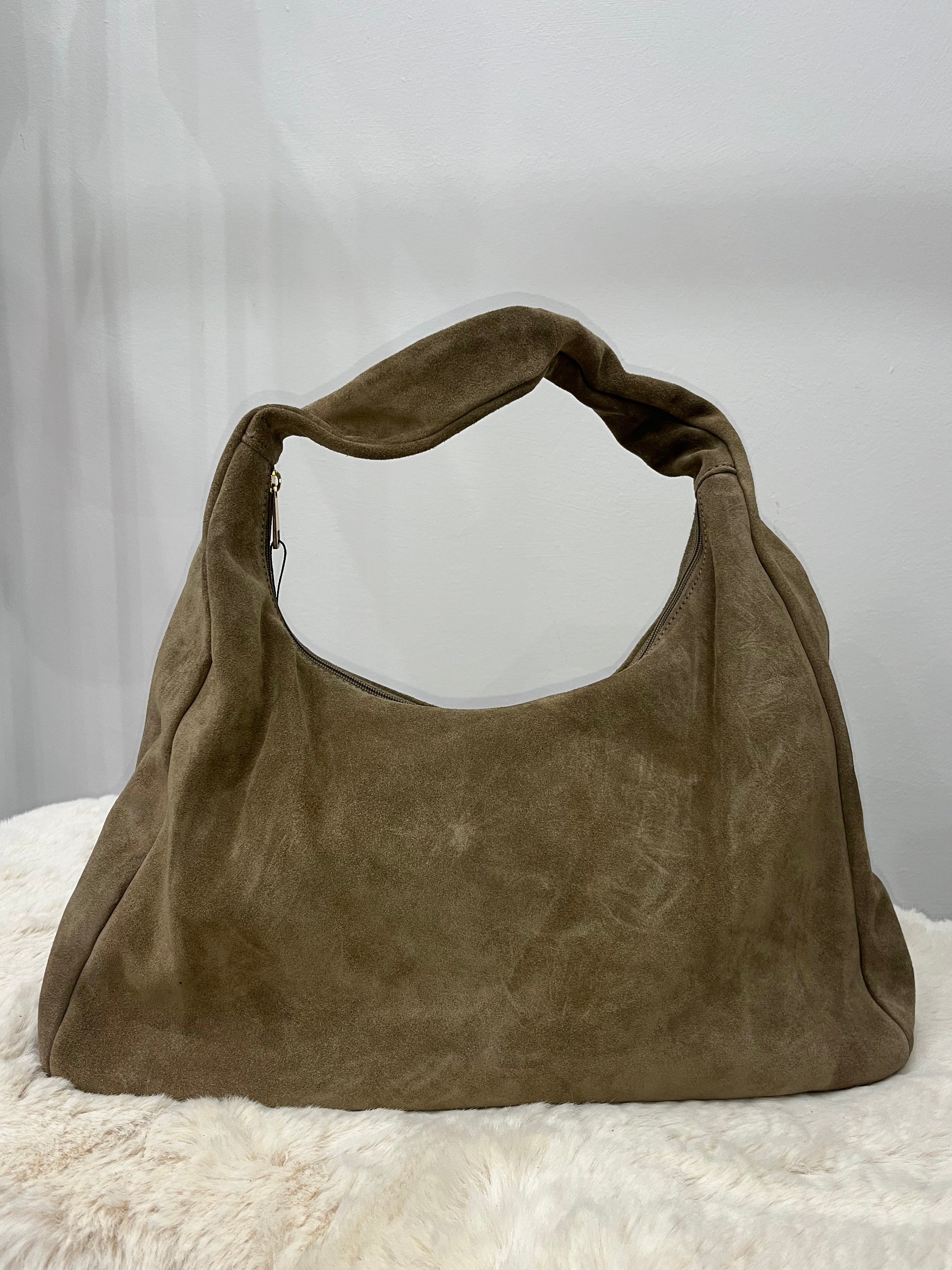 DRIFT Hobo Bag – Borsa a Sacca in Camoscio Made in Italy