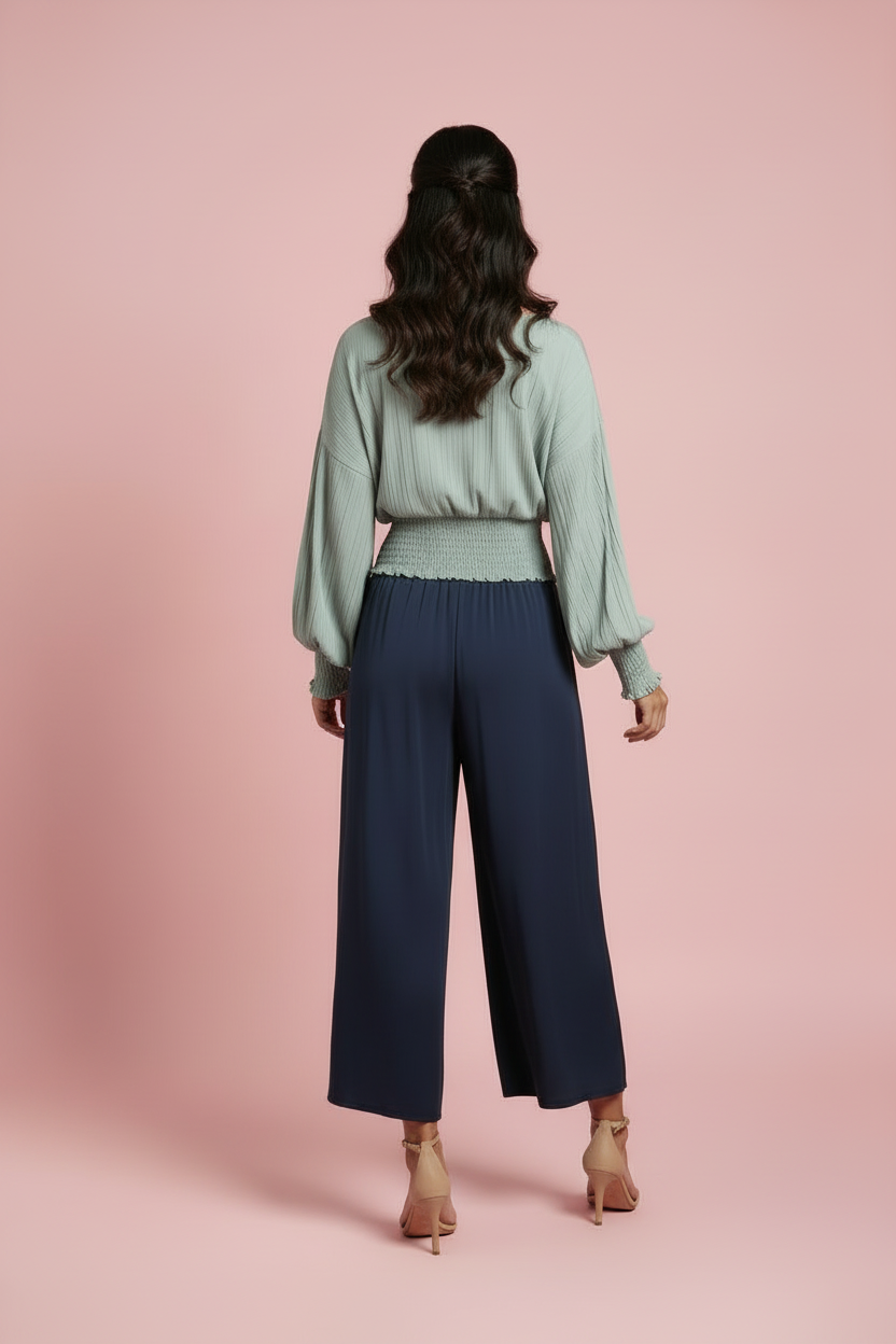 Blusa Gilda – Maglia Oversize con Vita Smock