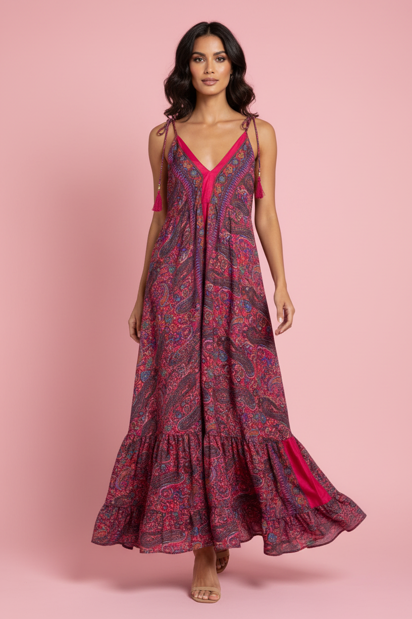 Abito Luna - Vestito lungo fantasia paisley