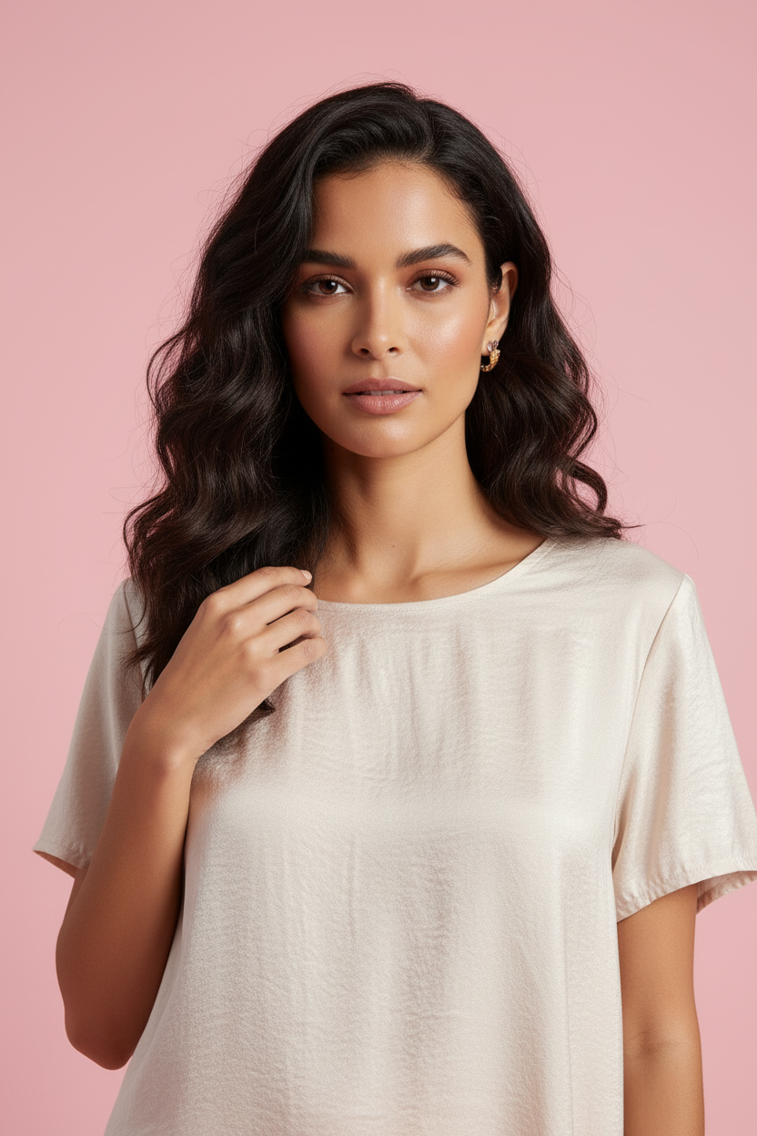 Blusa Mariel – Top Fluido con collana
