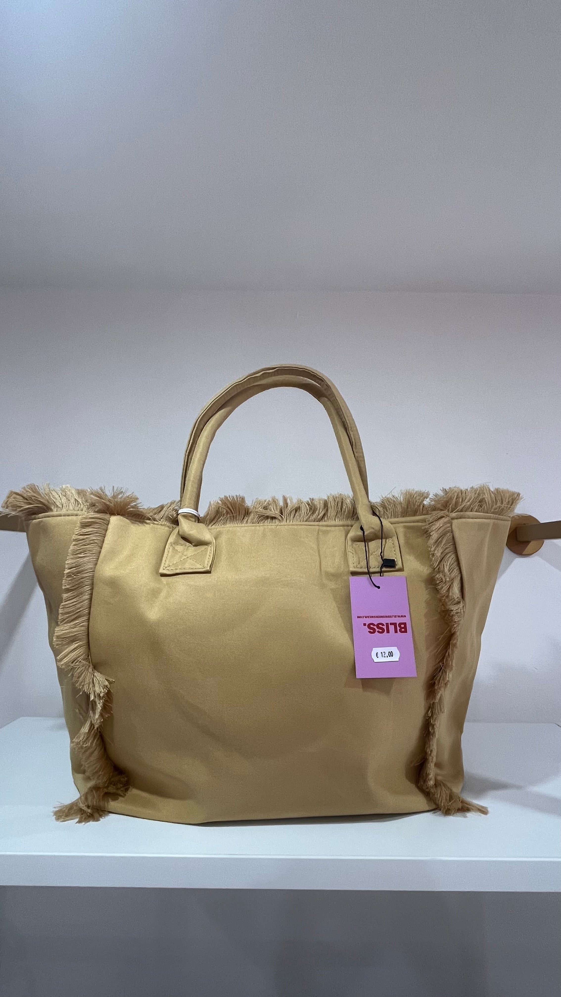 Tote Giusy - Borsa Mare con Frange – Shopper Spiaggia Donna