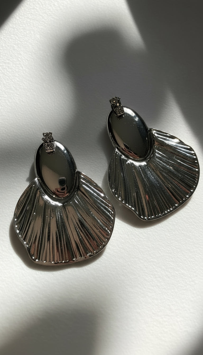 Orecchini Gleam Shell in acciaio