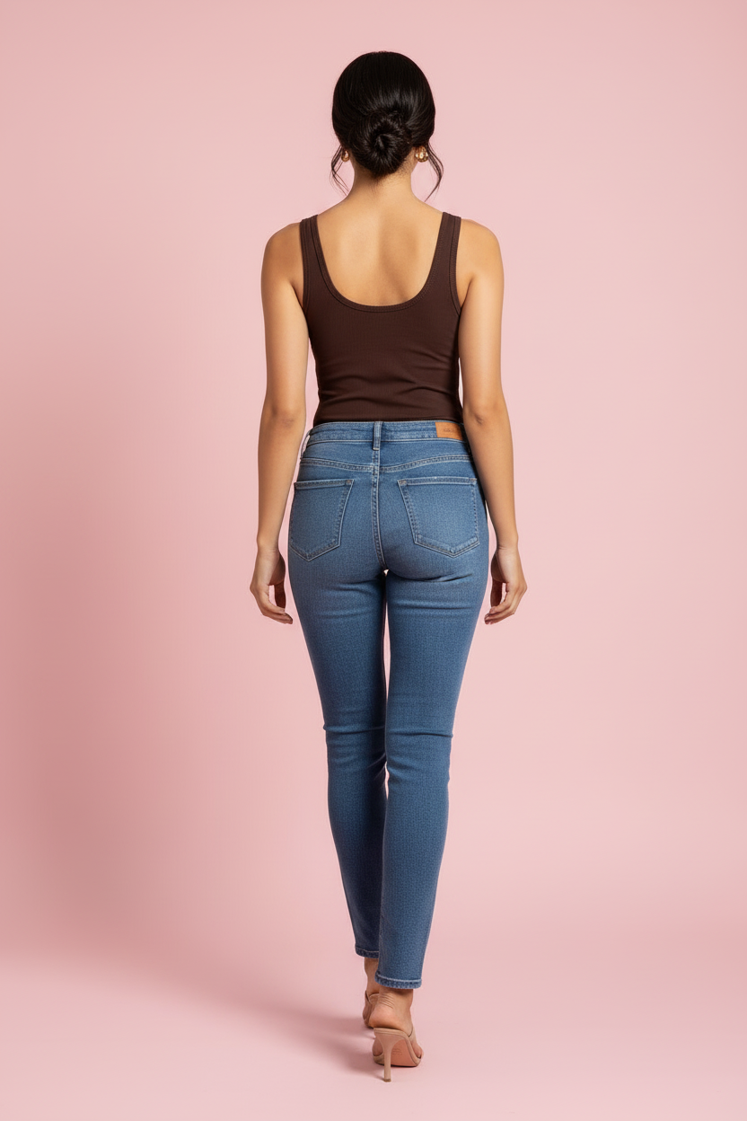 Top Alessia – Canottiera a Costine con Scollo Rotondo