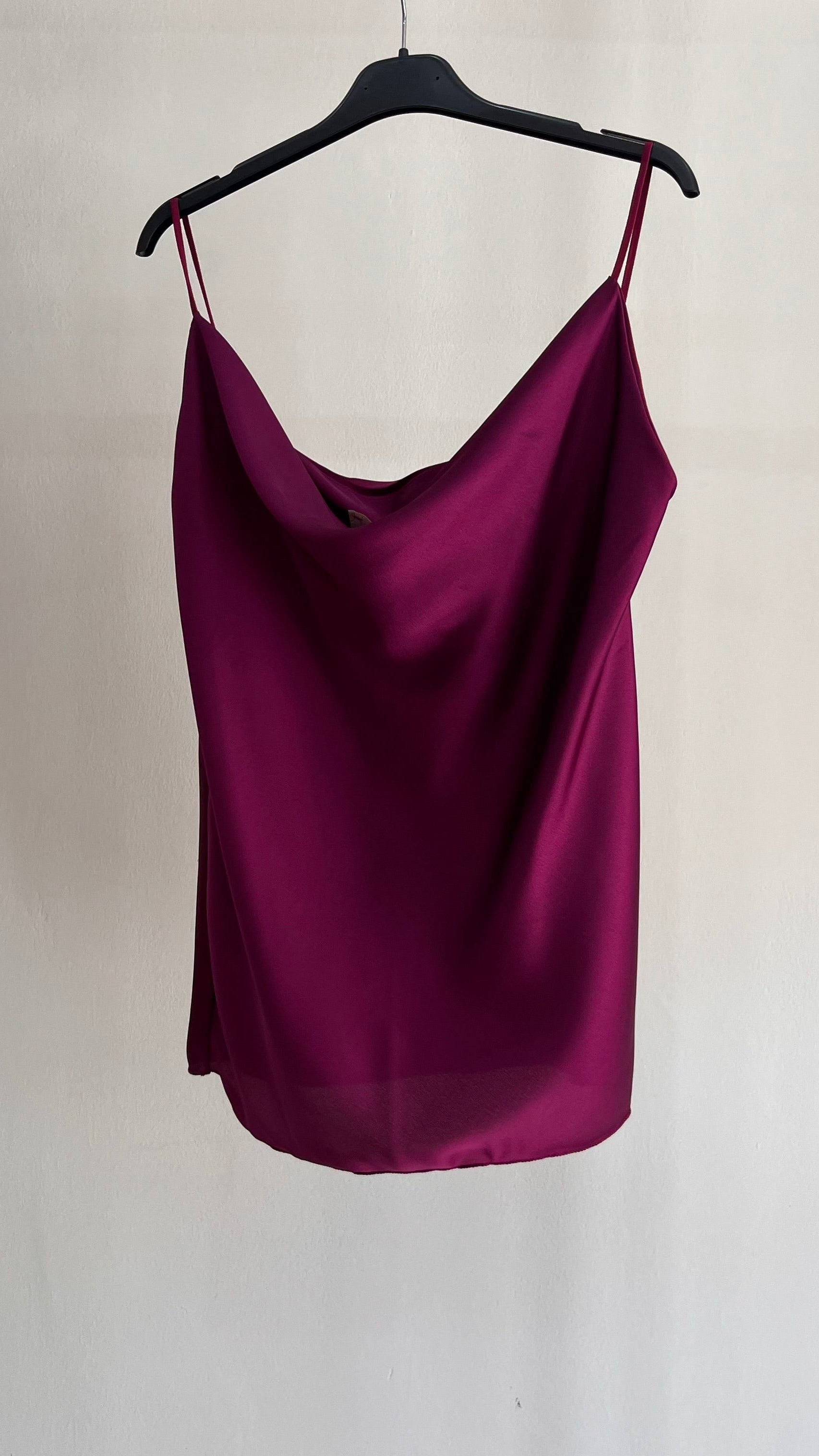 Top Letizia – Top Satinato con Scollo a Cascata