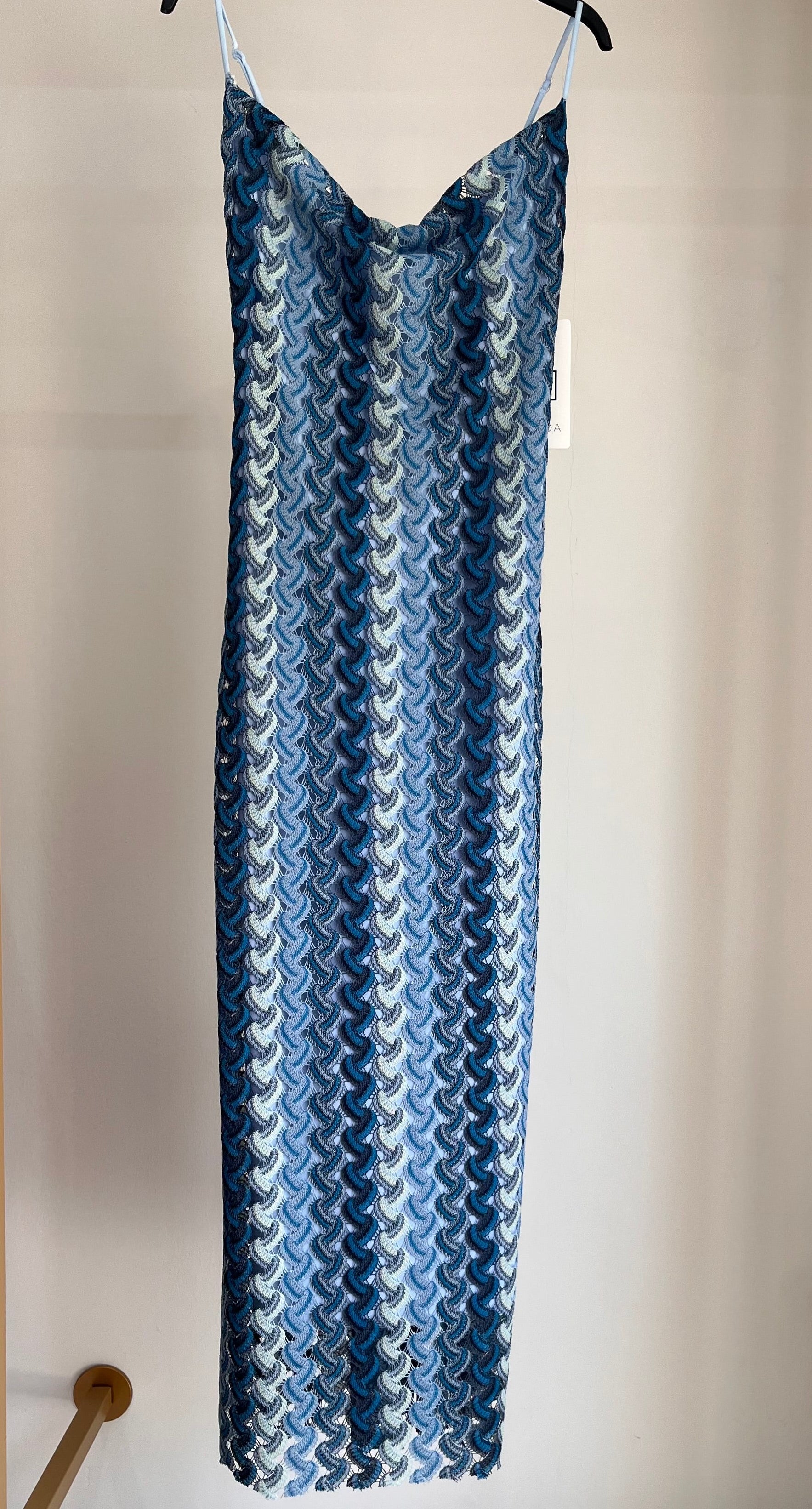Vestito Nerea – Abito Midi in Pizzo Blu