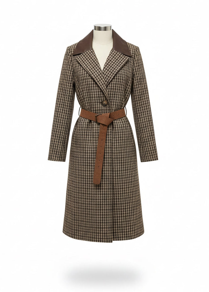 Trench Audrey con Dettagli Ecopelle - Cappotto Elegante Donna