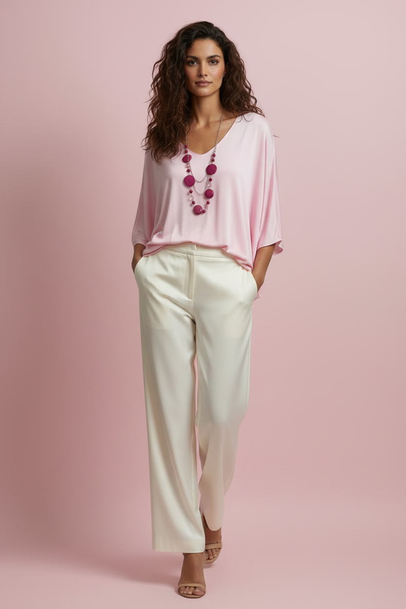 Maglia Loretta – Blusa Donna Morbida Scollo a V Elegante