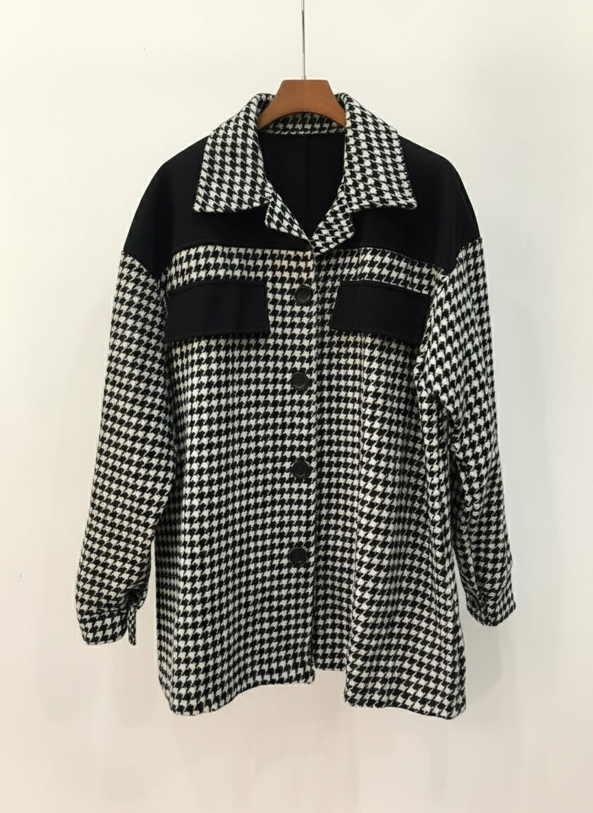 Camicione Paula Pied de Poule - Camicia Oversize Donna