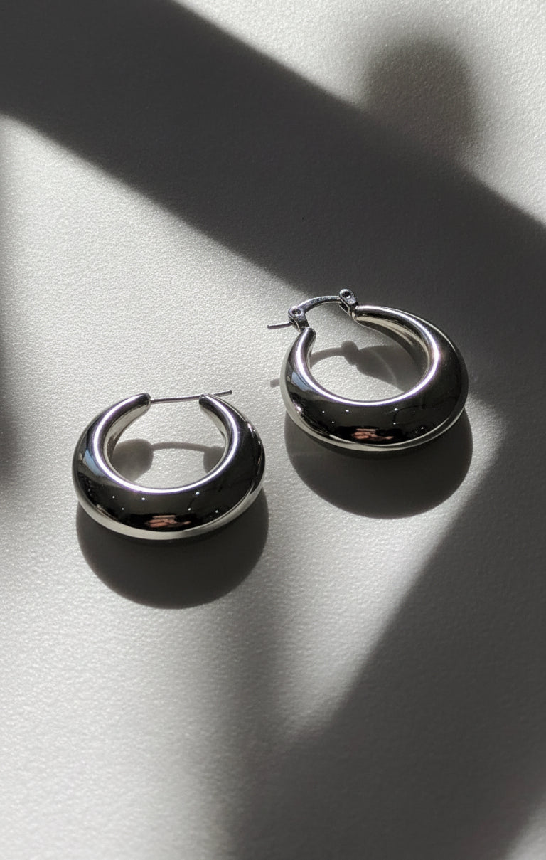 Orecchini a cerchio bombati Lili