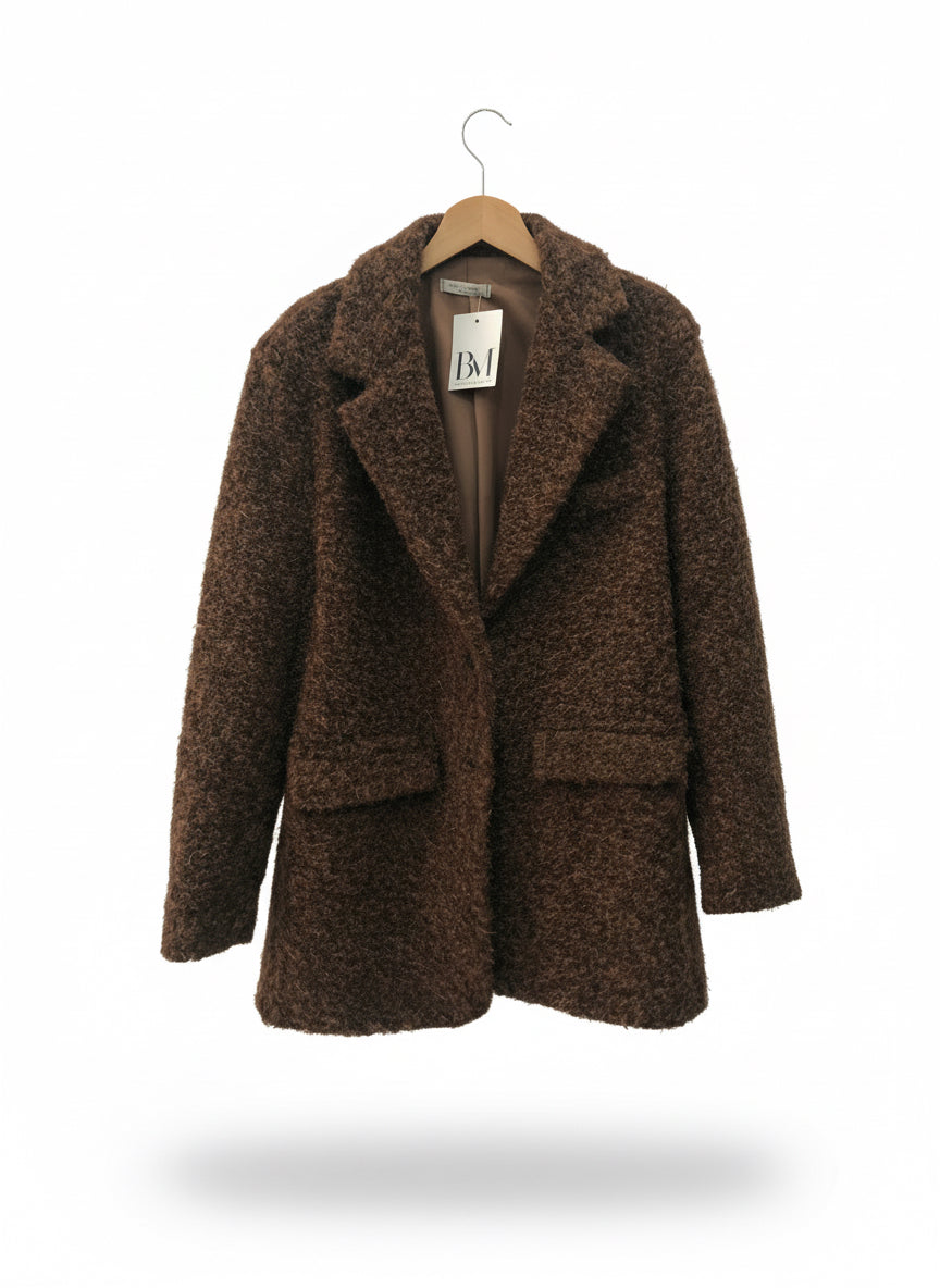 Blazer Olga Oversized Bouclé - Cappotto Elegante Donna