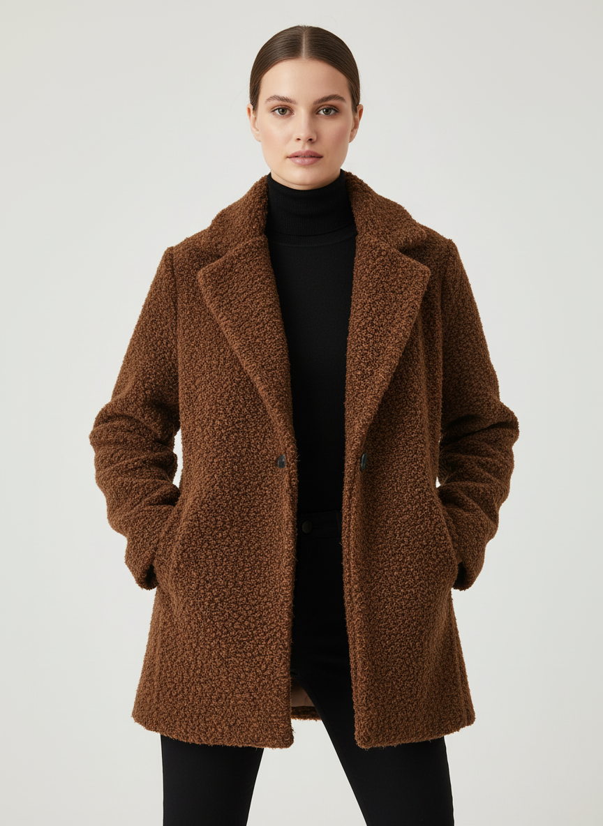 Blazer Olga Oversized Bouclé - Cappotto Elegante Donna