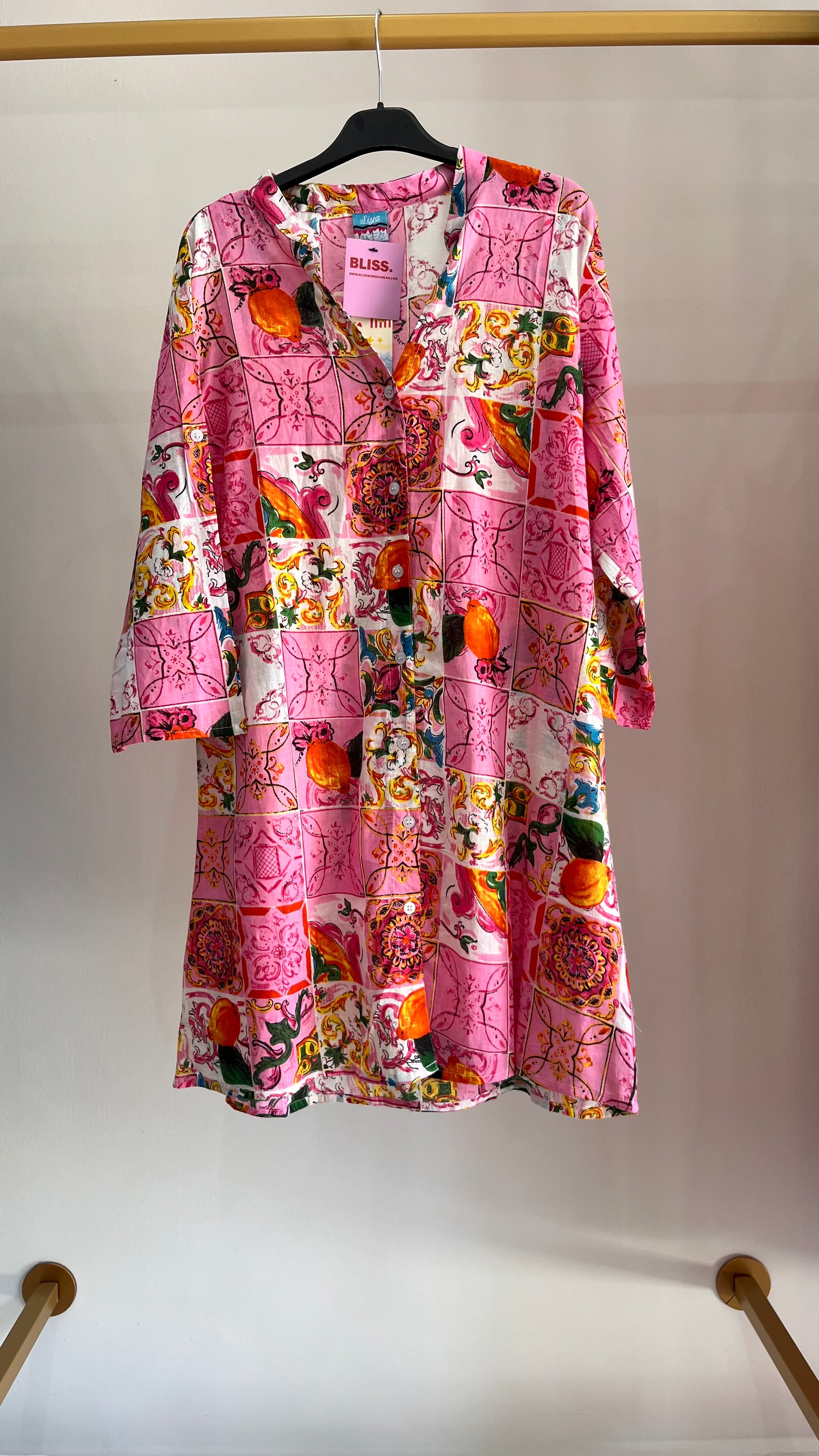Camicia Mare Catania – Copricostume Donna Stampa Maiolica
