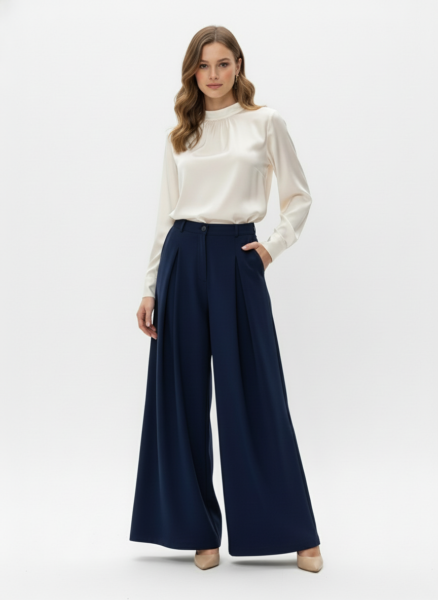 Pantalone Lisette - Pantalone Palazzo Vita Alta