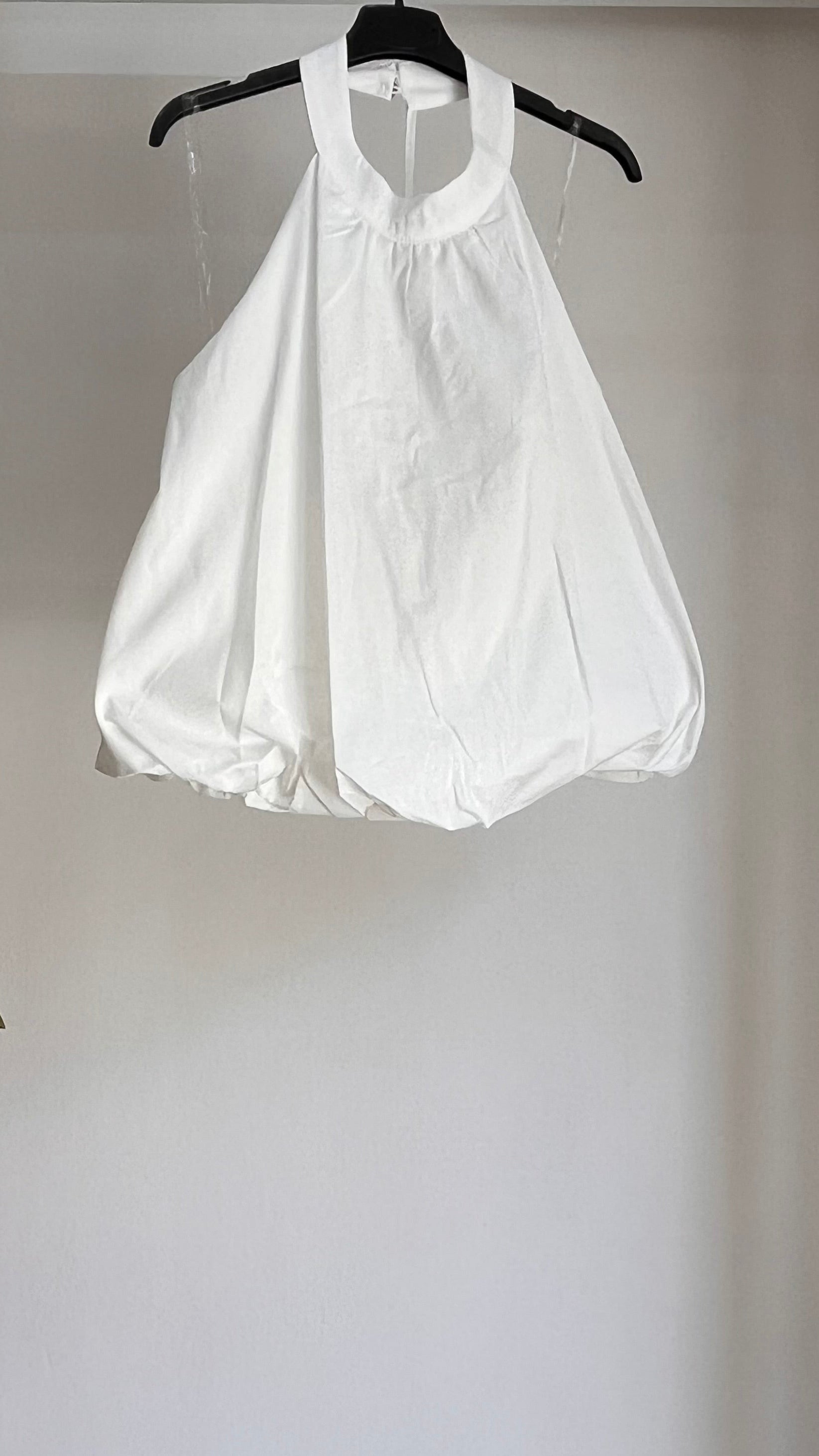 Blusa Paloma - Top Balloon con Collo Halter e Schiena Scoperta