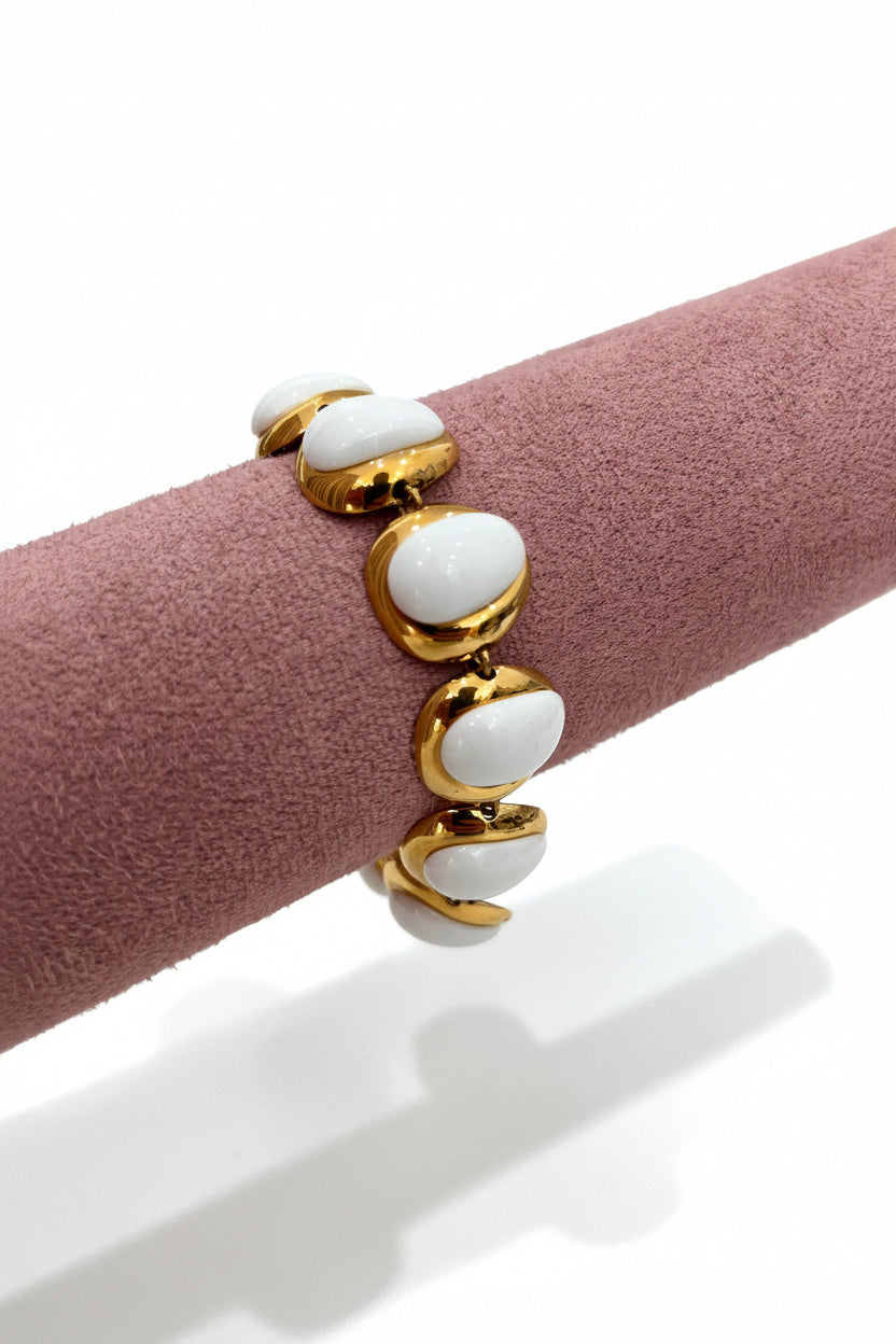 Bracciale Aura – Elementi Ovali in resina lucida