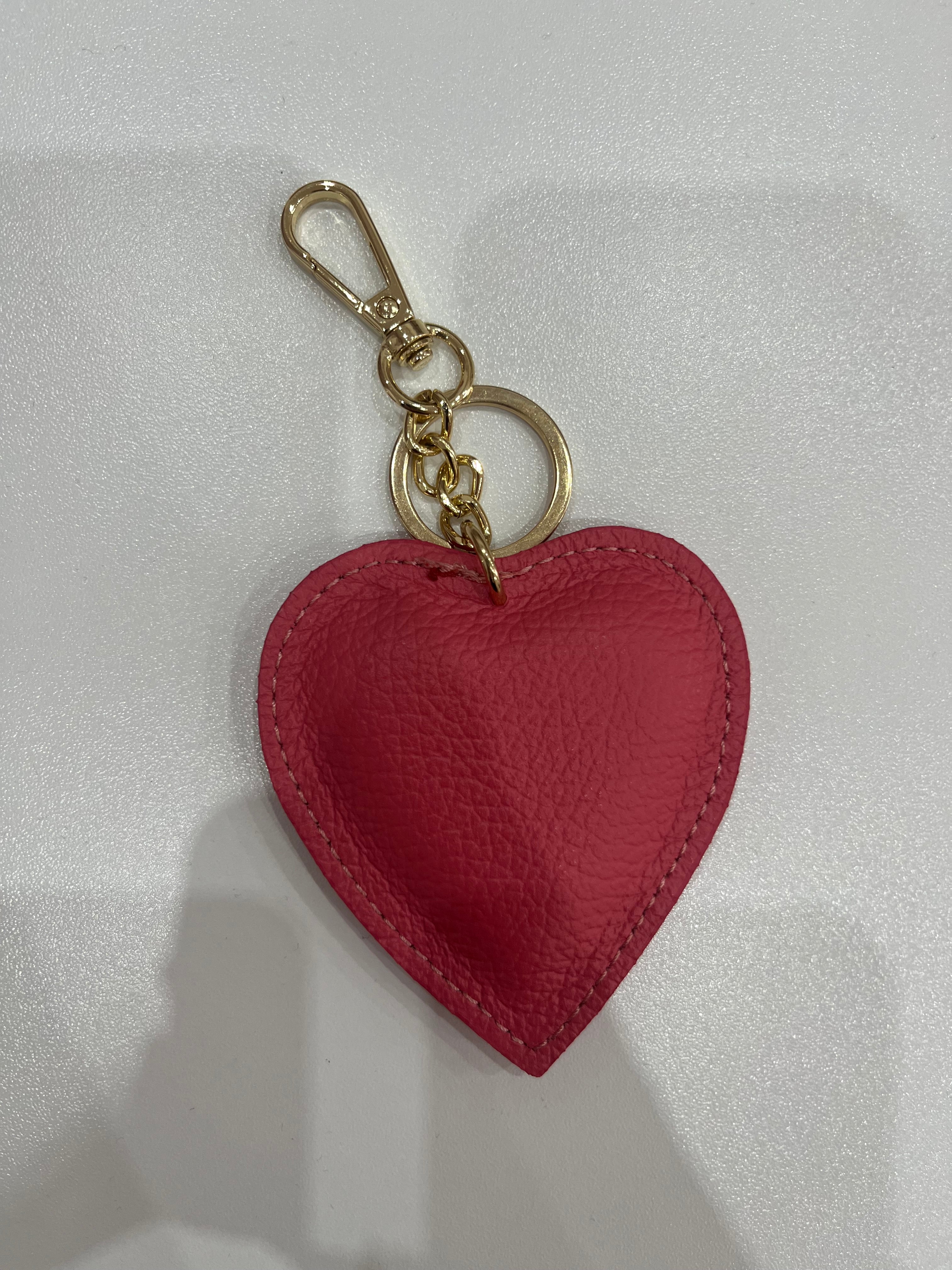 Portachiavi in Vera Pelle con Charm Cavallino o Cuore | Accessorio Borsa Donna