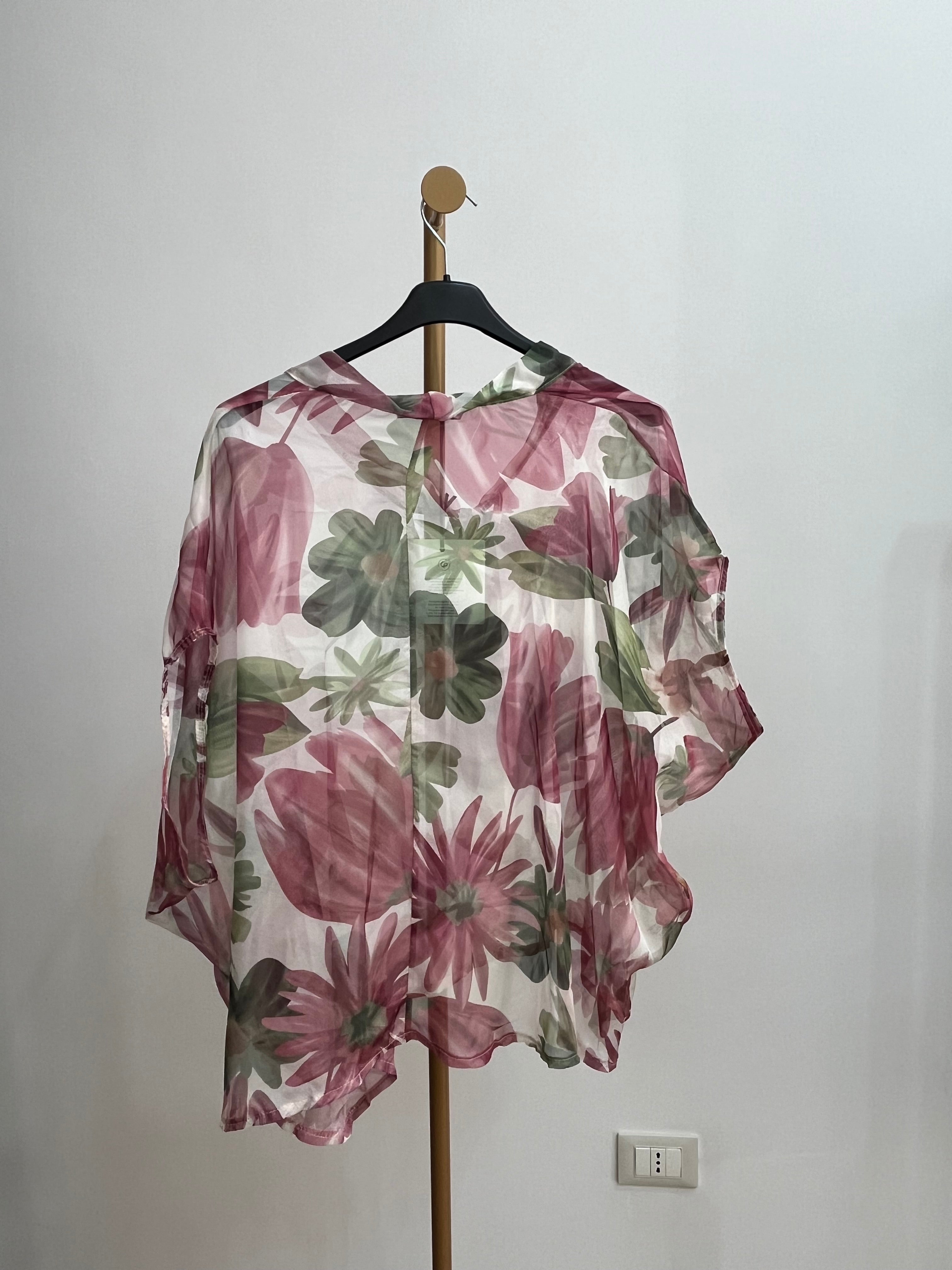 Blusa Ornella Senza Maniche con Stampa Floreale – Camicia Donna Elegante e Fresca
