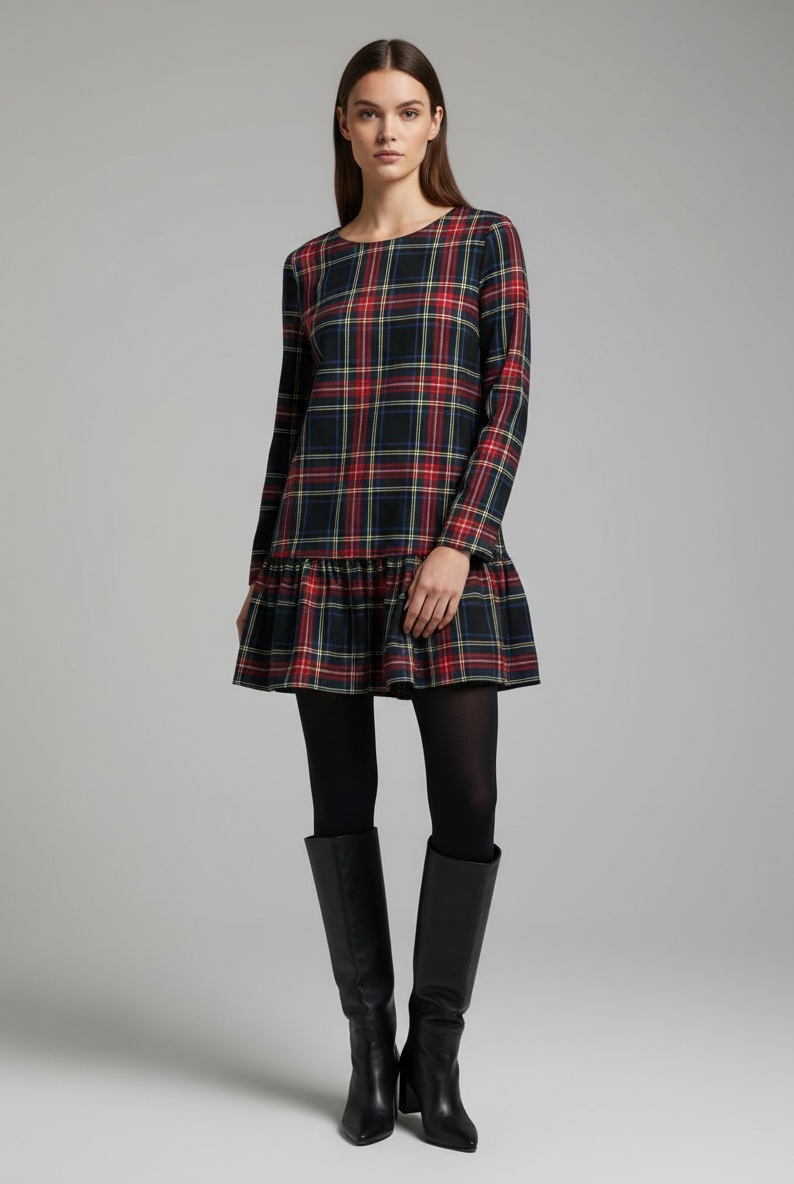 Vestito Maisie Tartan - Abito Scozzese Elegante