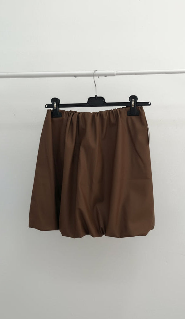 Gonna Eva - Mini Gonna a Palloncino in Ecopelle